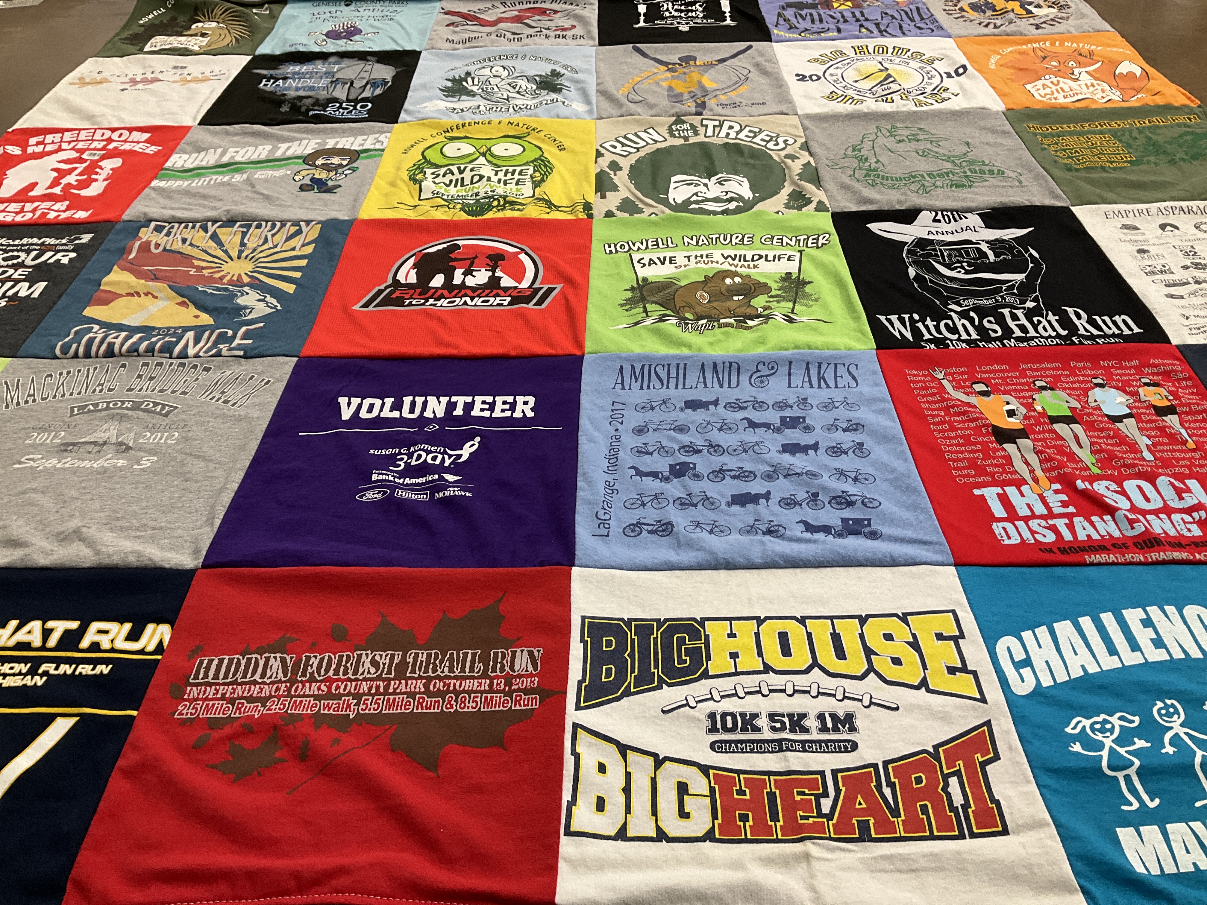 T-shirt quilt featuring amishland and lakes by Candy from MI