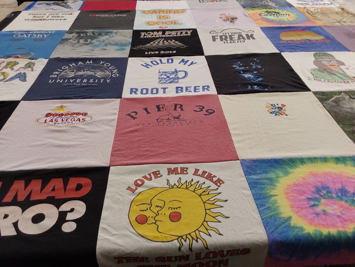 T-shirt quilt from brigham young university by Maddison from CA