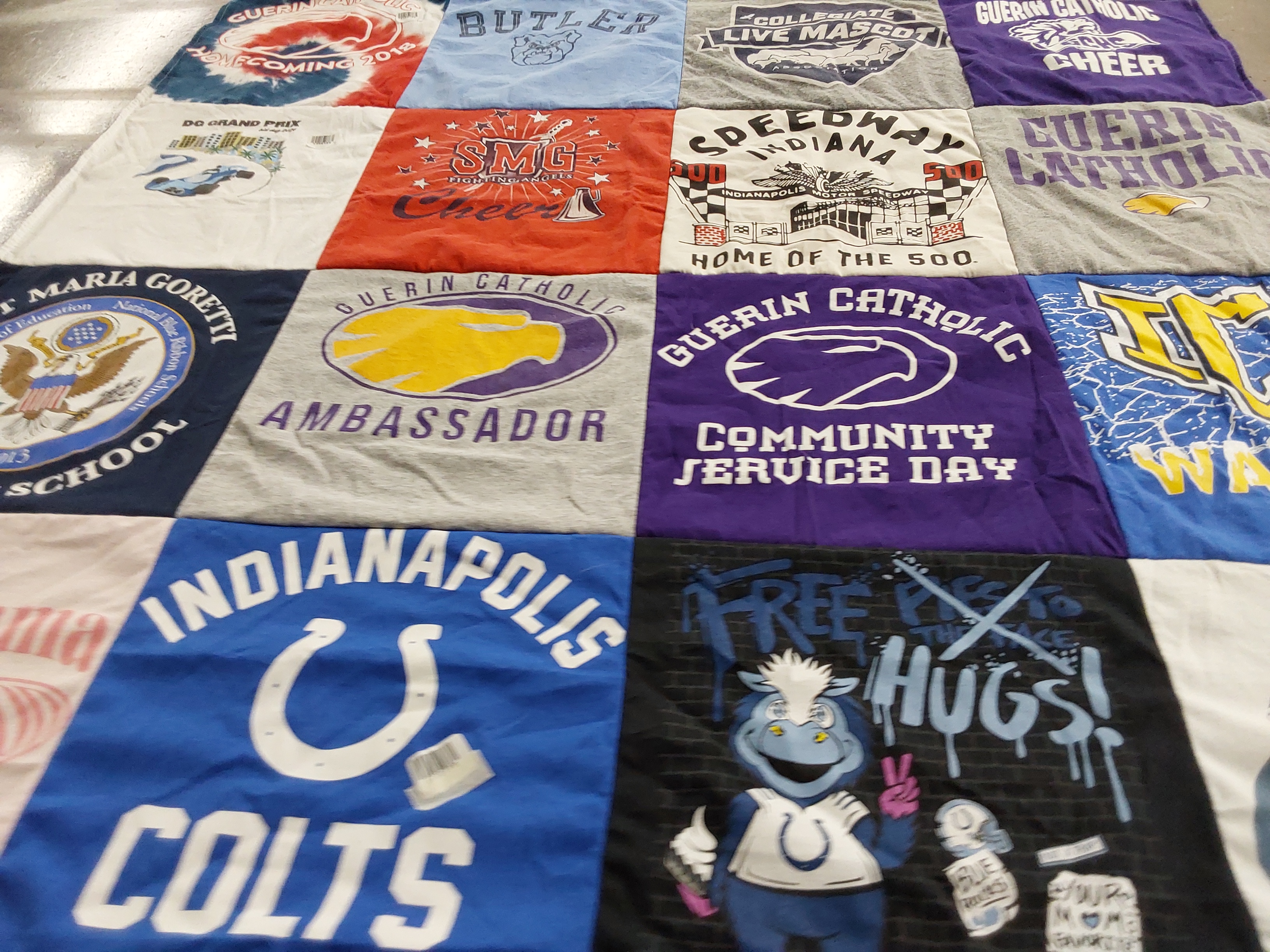 T-shirt quilt featuring indianapolis colts by Ann from IN