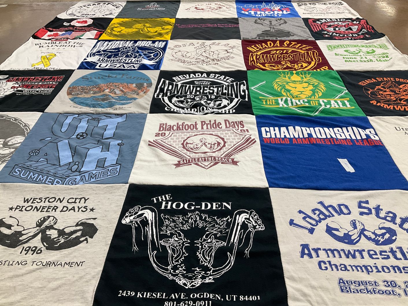 T-shirt quilt from nevada state university, idaho state university by Ernesto from NV
