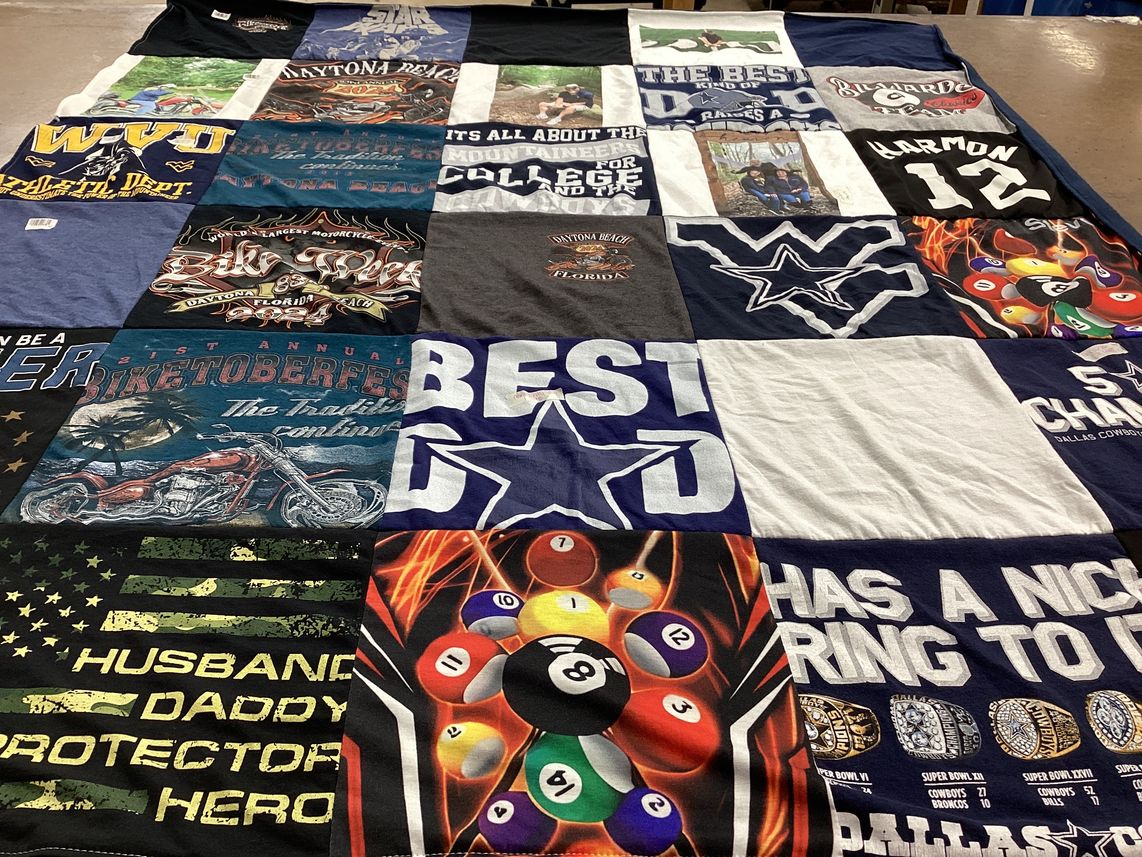 T-shirt quilt featuring dallas cowboys by Michelle from WV