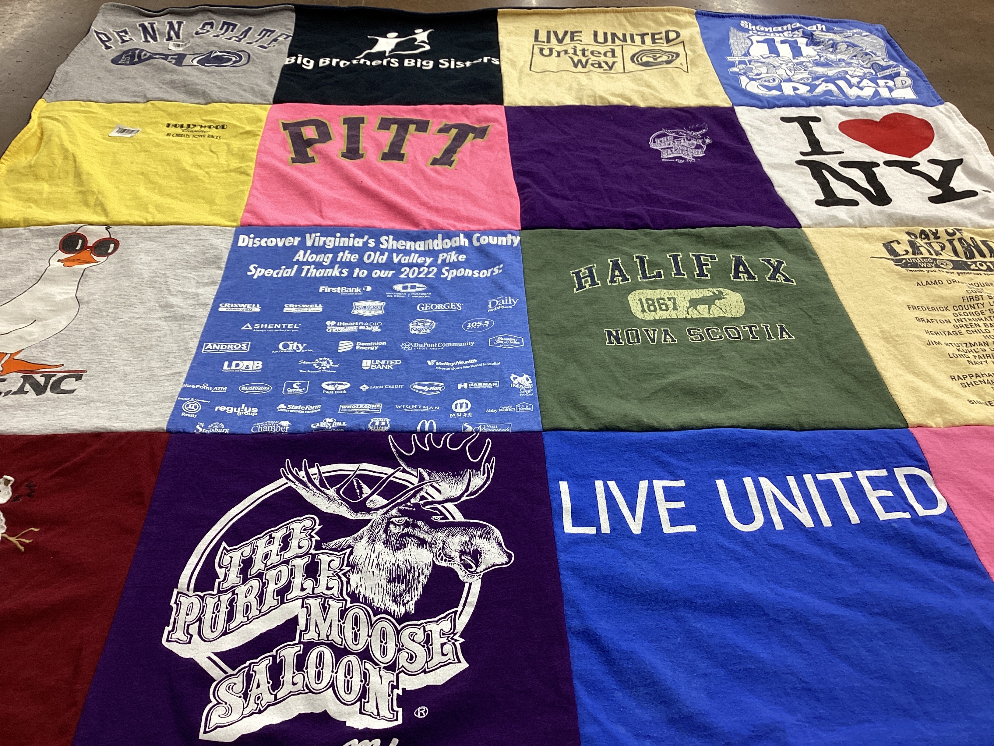 T-shirt quilt from pittsburgh university by Tracey from VA