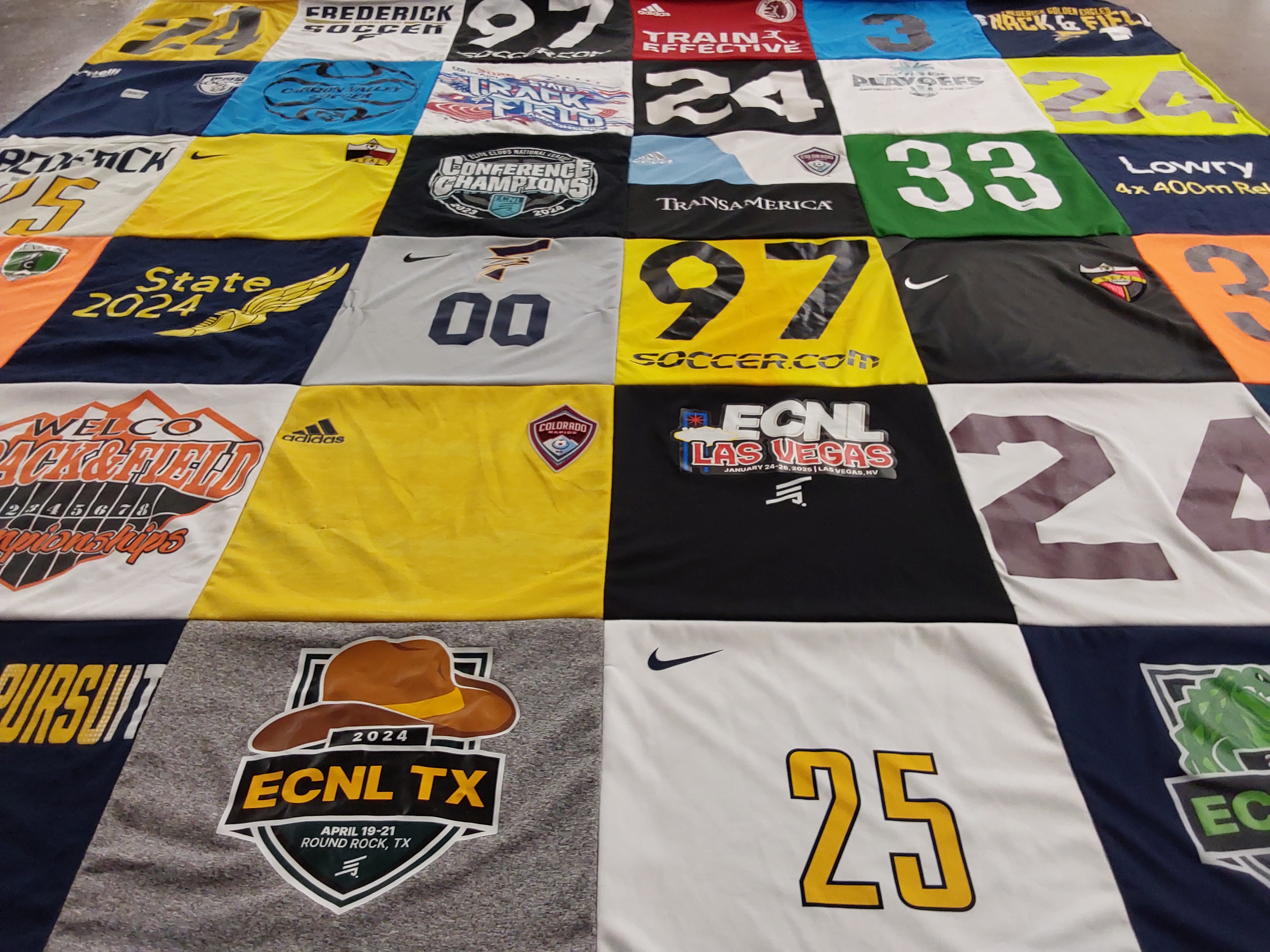 T-shirt quilt featuring ecnl las vegas by Elizabeth from CO