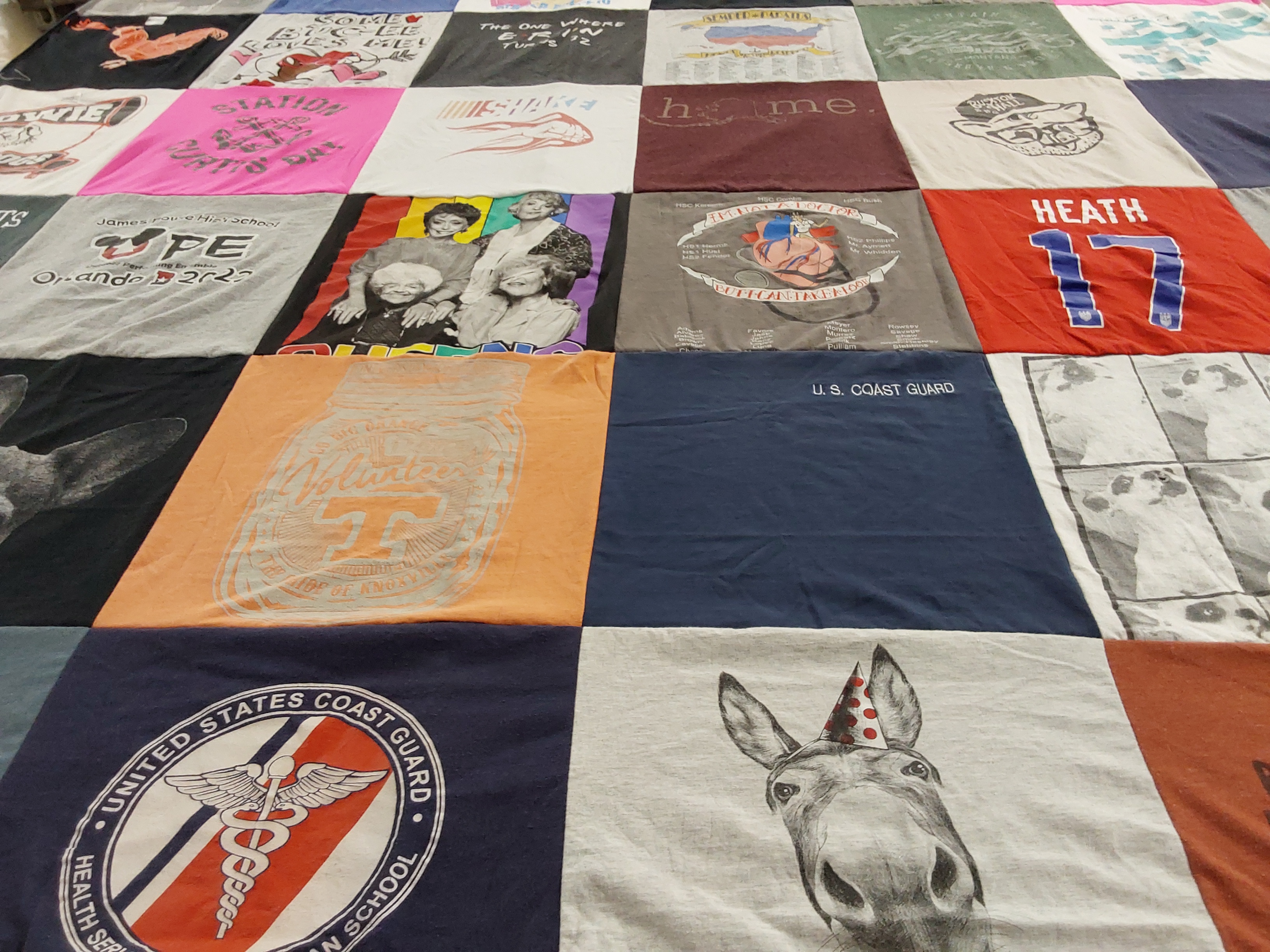 T-shirt quilt from university of tennessee by Heather from TX