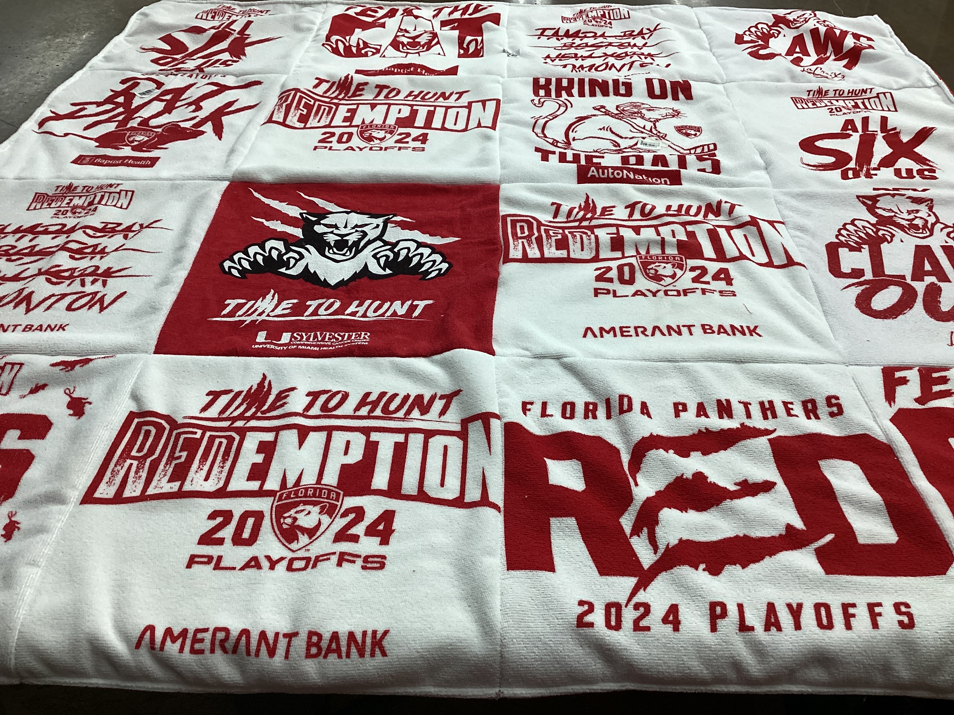 T-shirt quilt featuring florida panthers by Stacey from FL