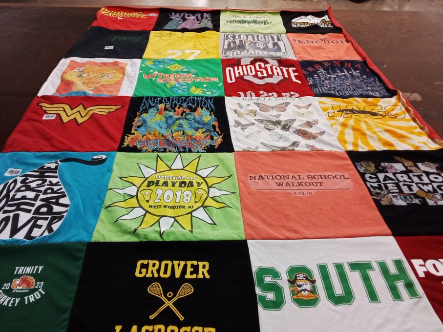 T-shirt quilt featuring ohio state university, grover lacrosse by Denise from NJ