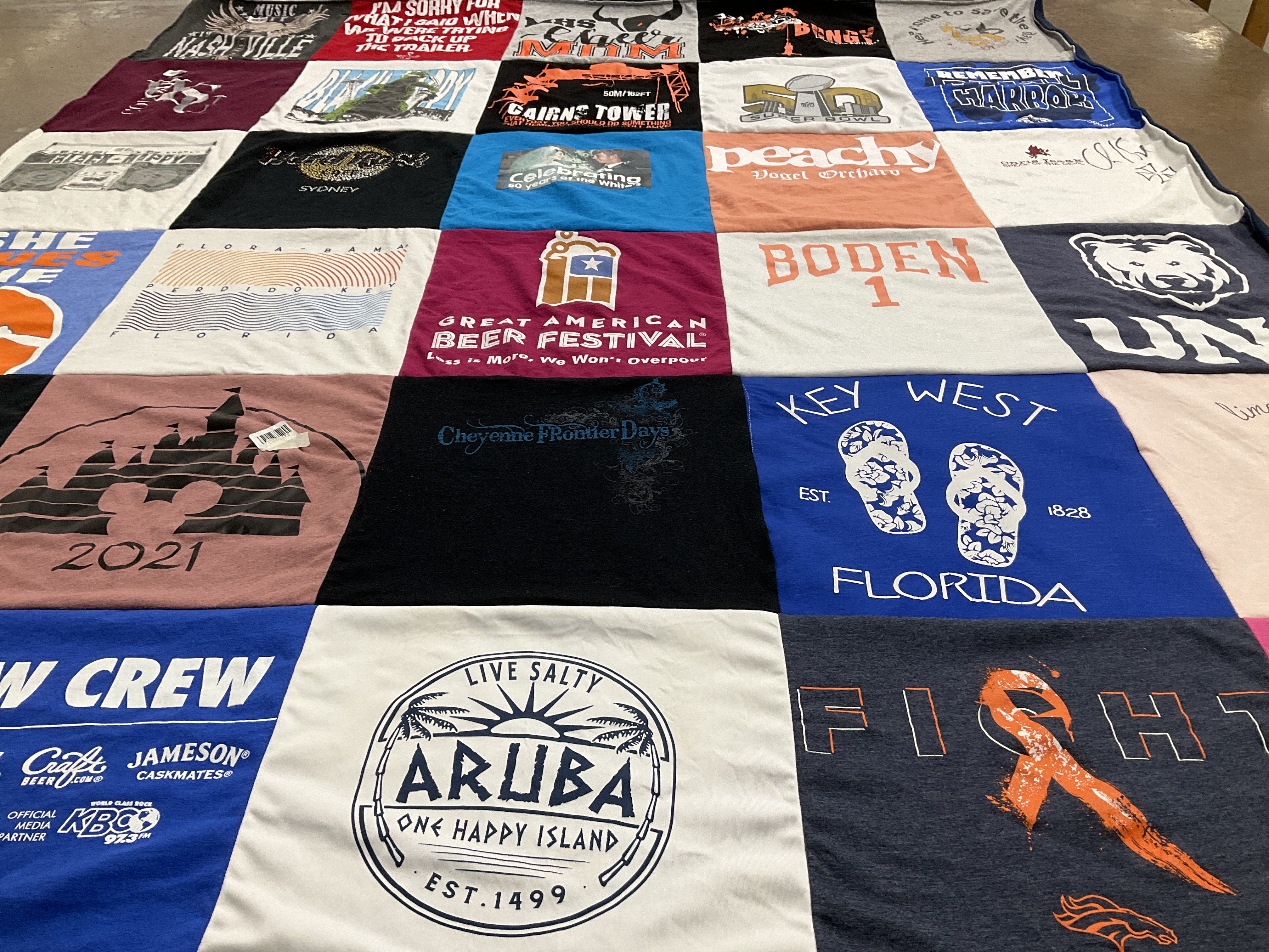 T-shirt quilt featuring denver broncos by Michelle from CO