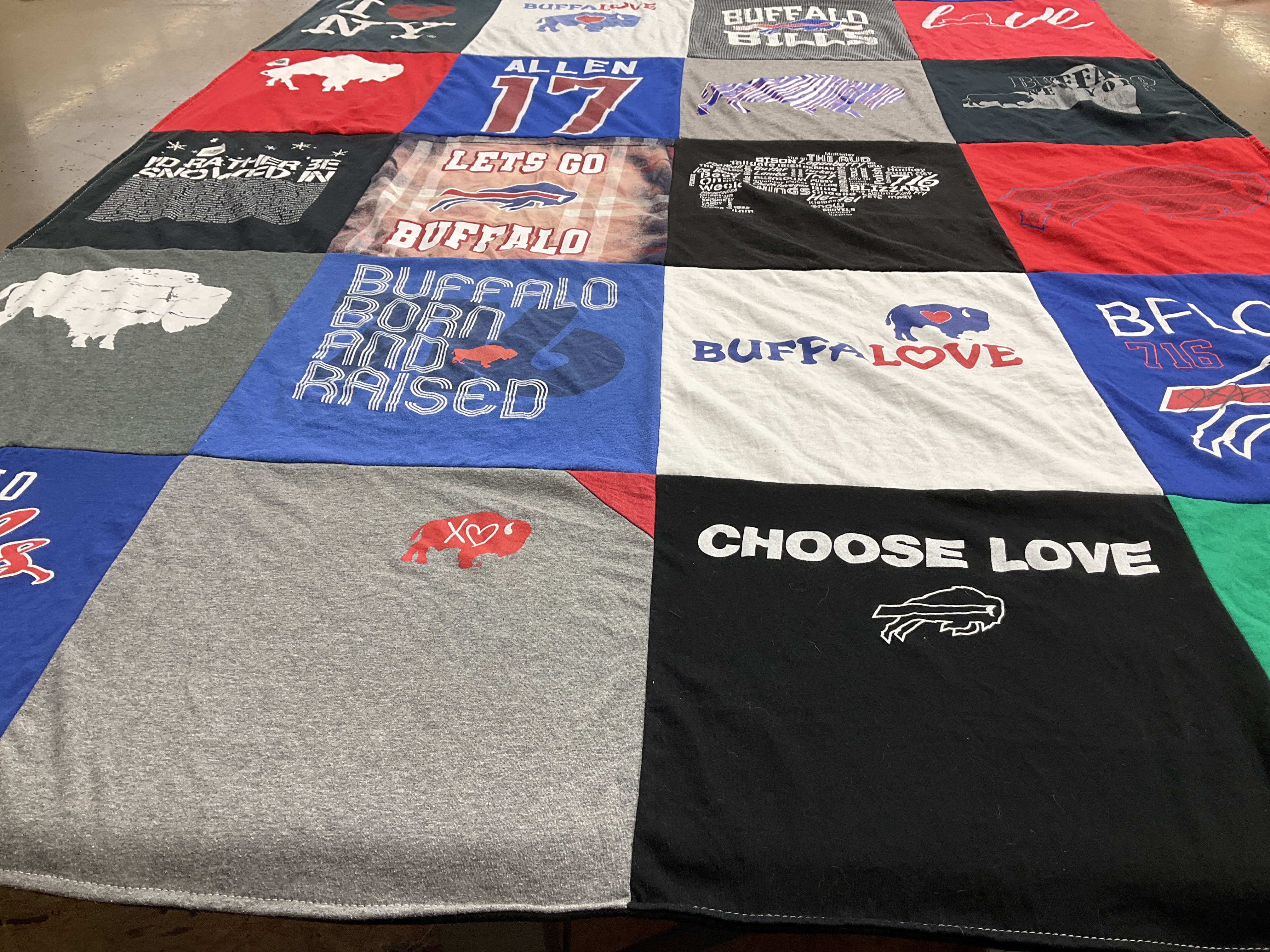 T-shirt quilt featuring buffalo bills by MEGAN from NY