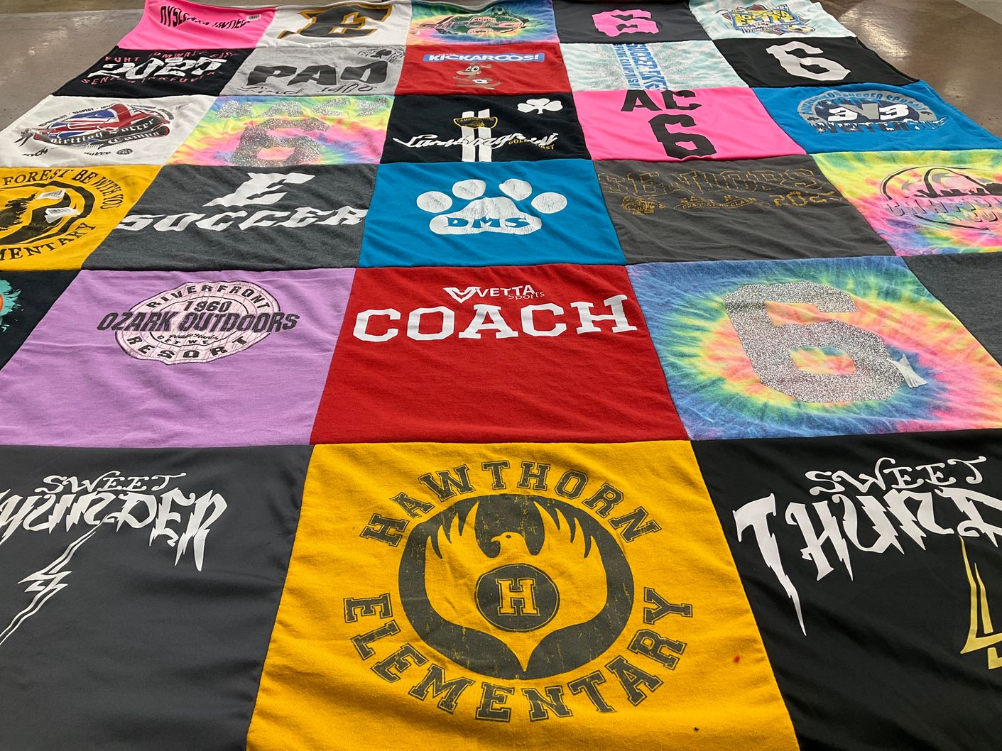 T-shirt quilt featuring soccer by Jennifer from MO
