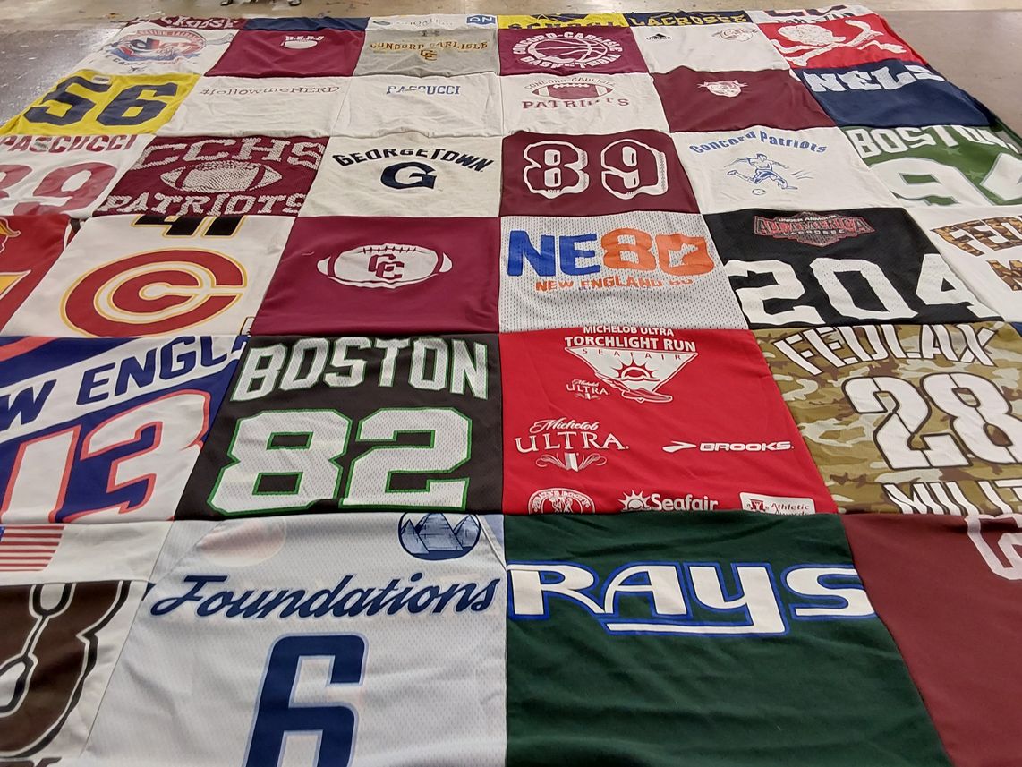 T-shirt quilt featuring patriots by Jennifer from MA