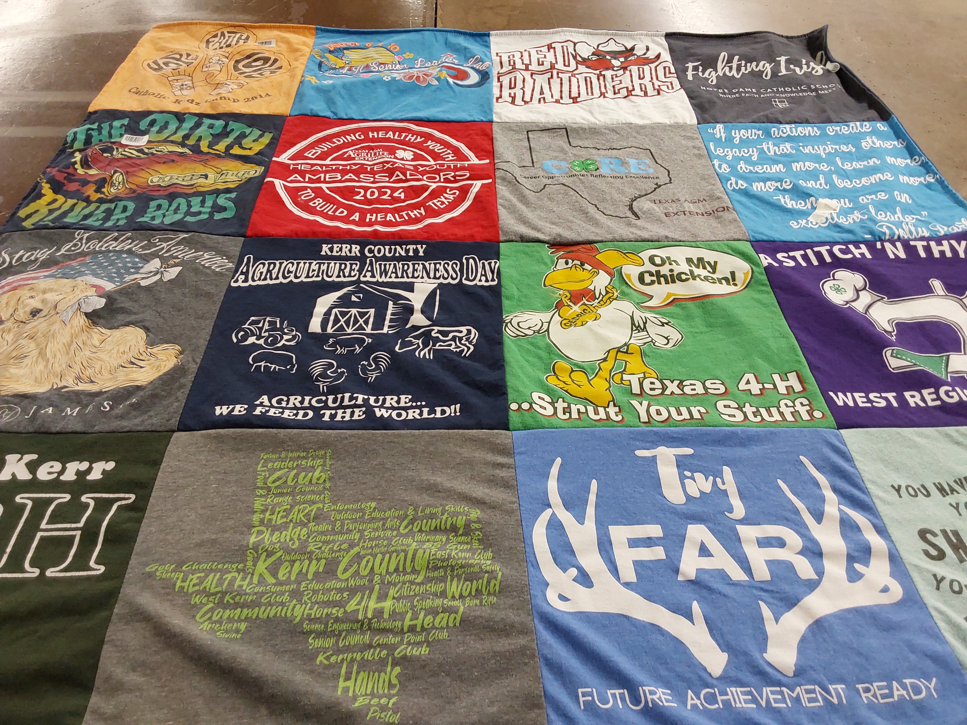 T-shirt quilt from tivy high school by Angela from TX