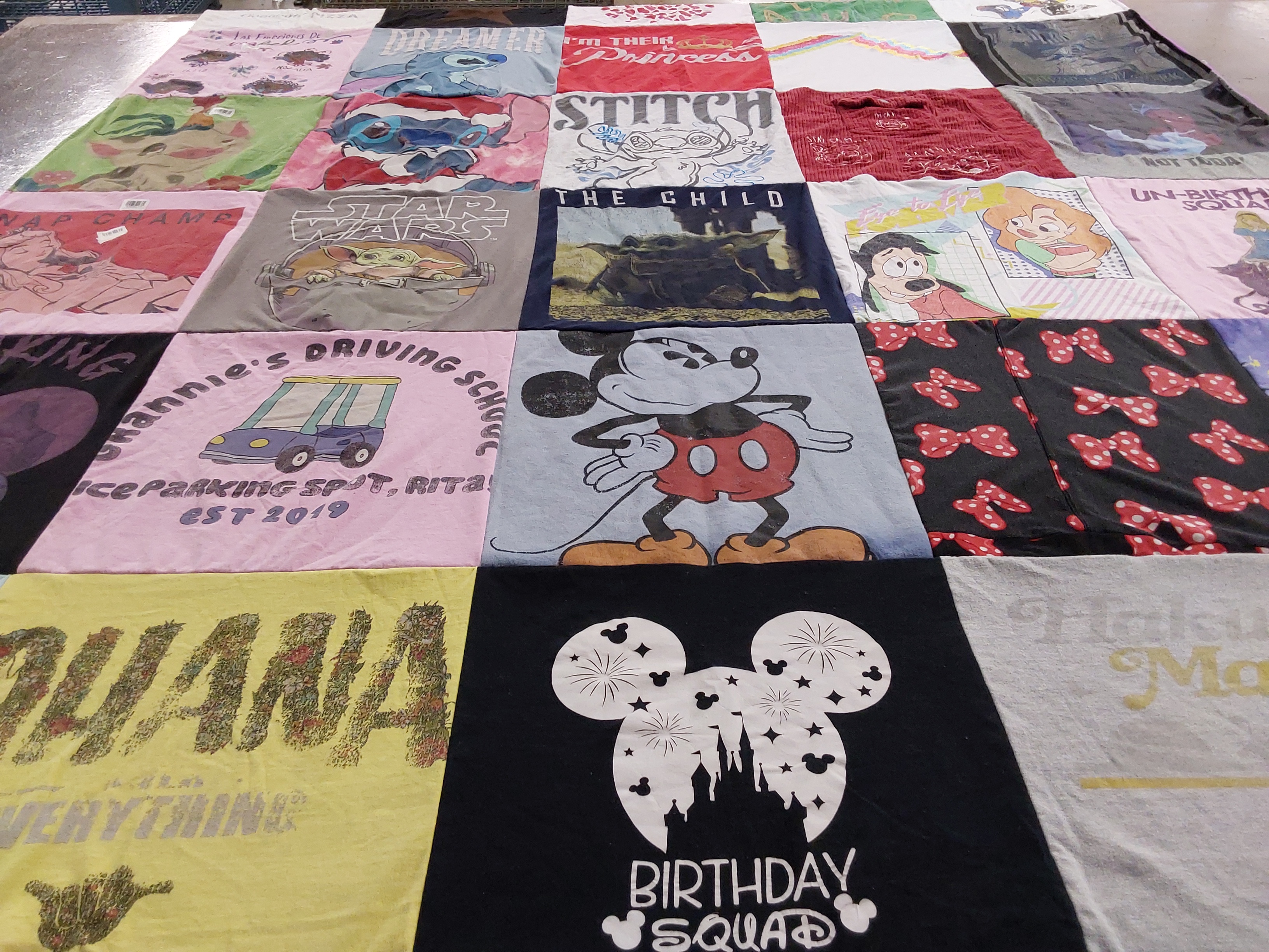 T-shirt quilt from hannah's driving school by Valarie from AL