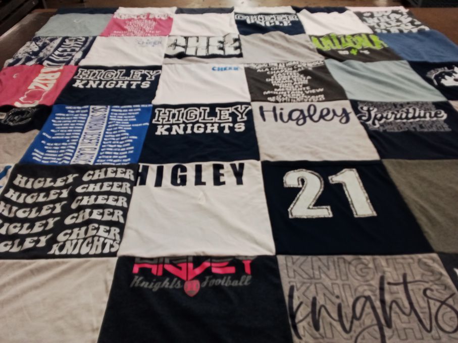 T-shirt quilt featuring higley knights by Tanya from AZ