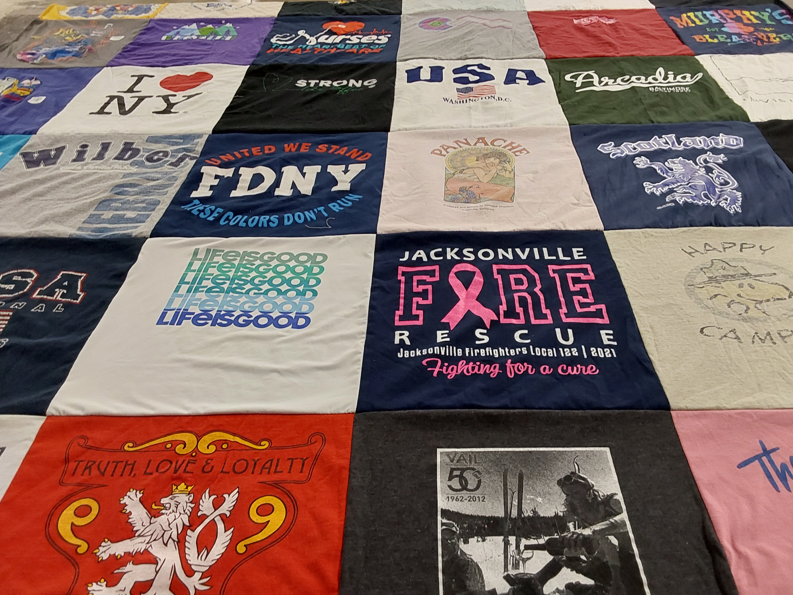 T-shirt quilt from arcadia university by Mary from MD