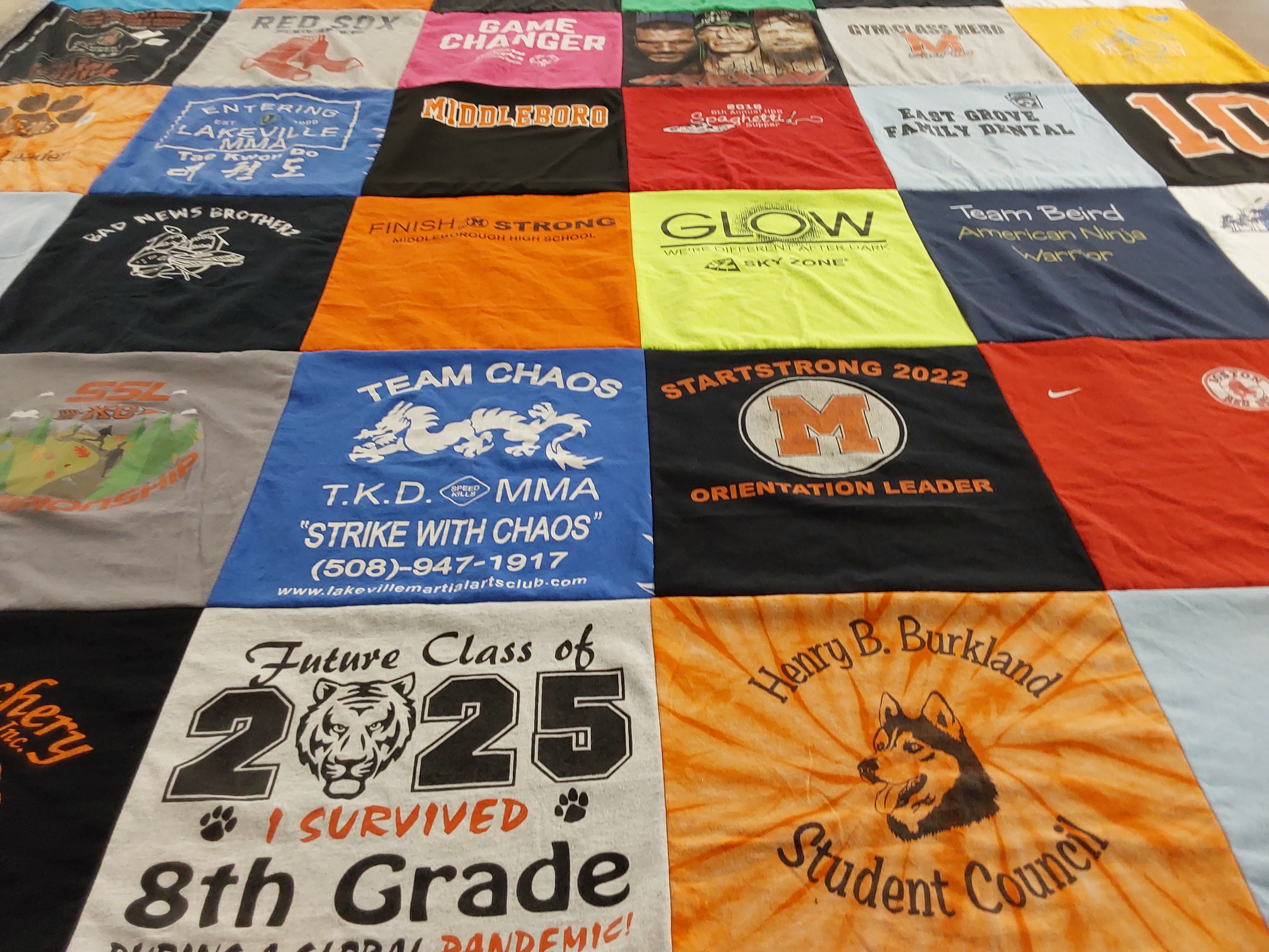T-shirt quilt featuring team chaos by Misty from MA