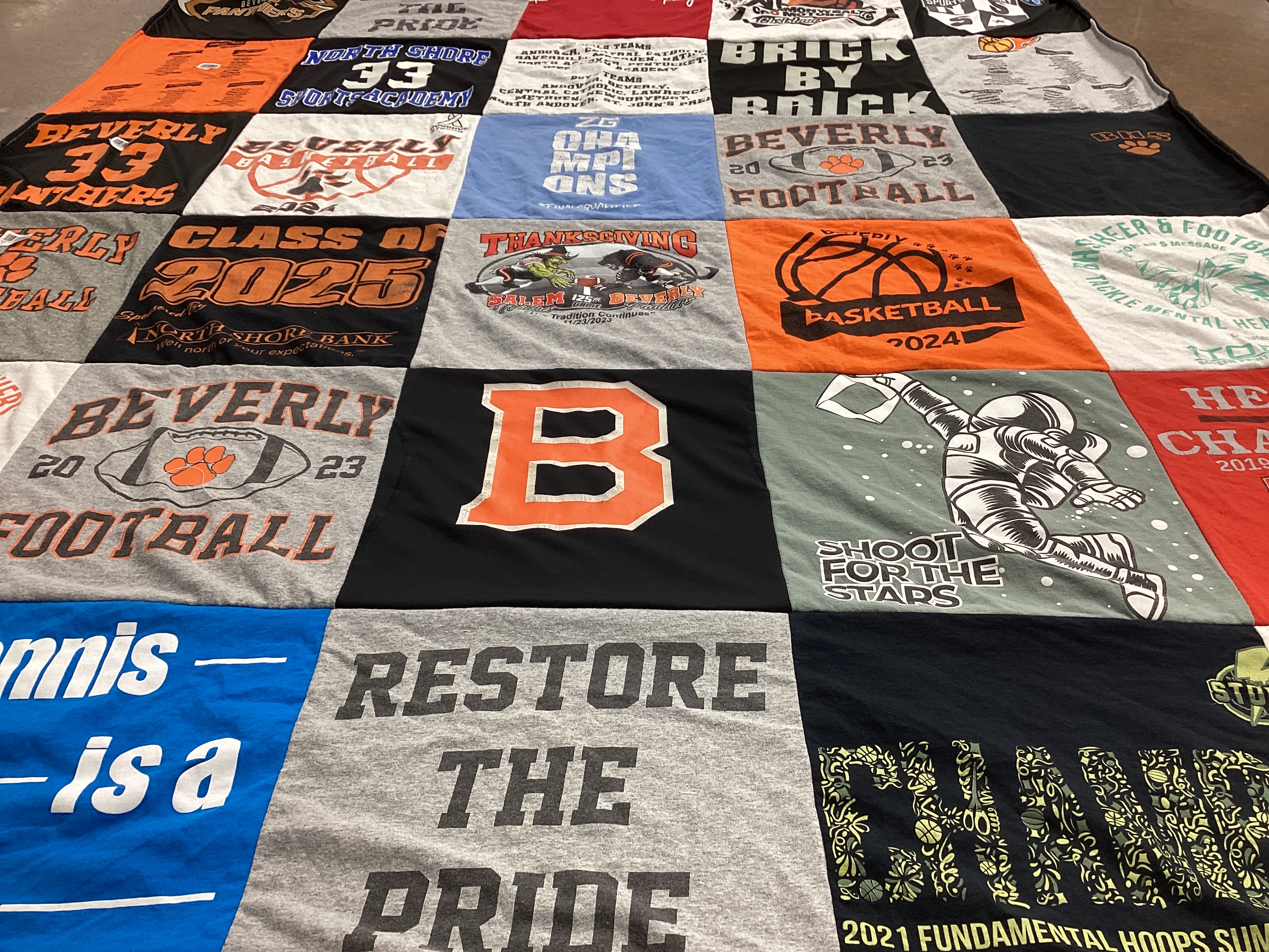 T-shirt quilt featuring beverly football by Angela from MA