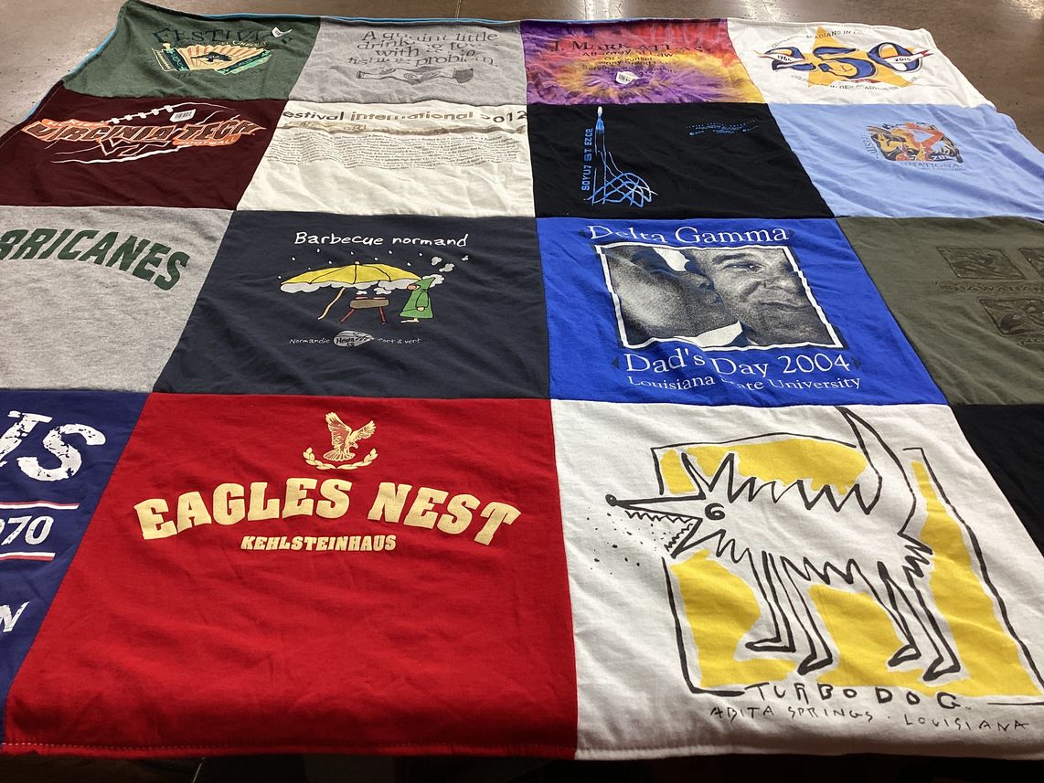 T-shirt quilt featuring eagles by catherine from LA
