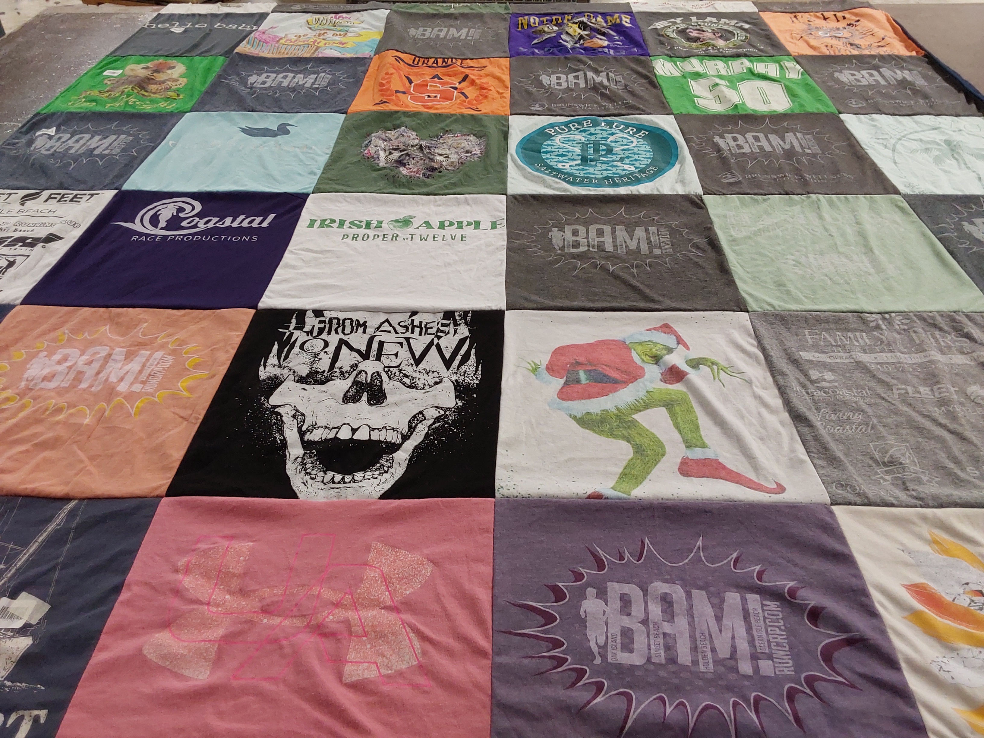 T-shirt quilt from notre dame university by Kelly from SC