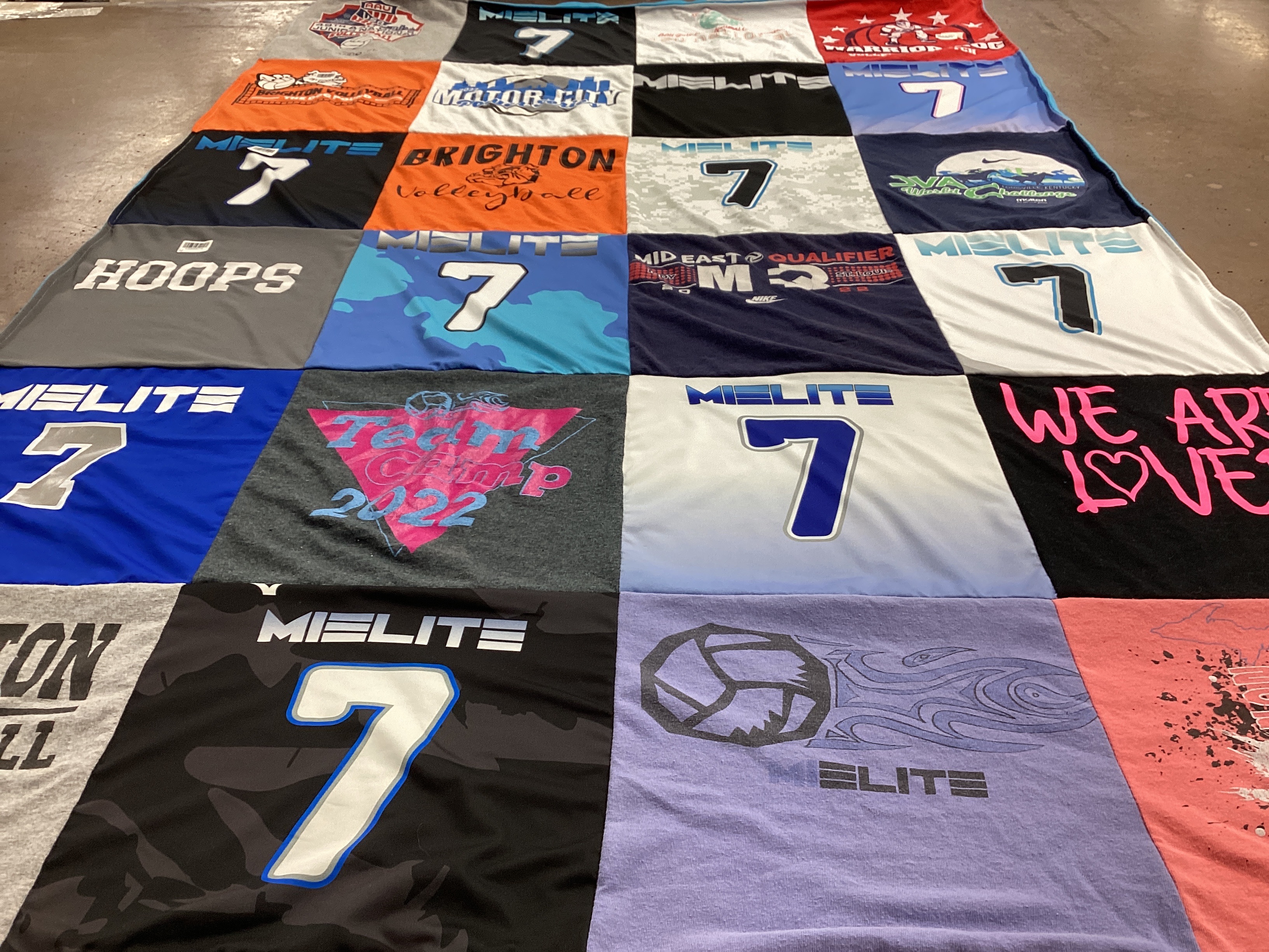 T-shirt quilt from brighton volleyball by Christi from MI