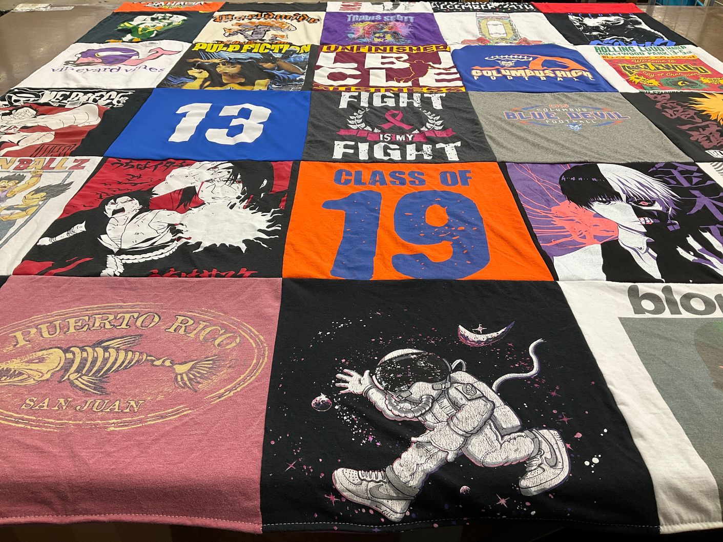 T-shirt quilt from columbus high school by Brandi from GA