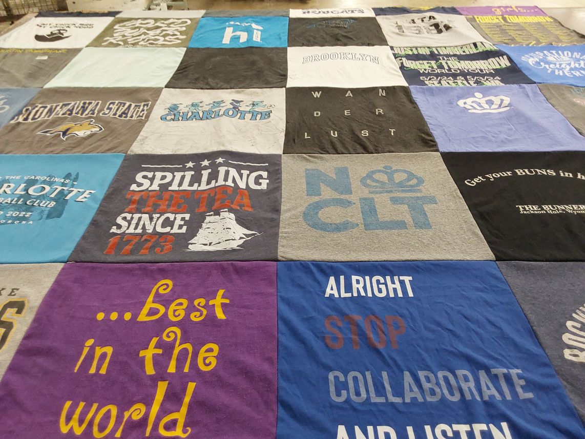 T-shirt quilt from montana state university, university of north carolina at charlotte by Ilanne from MT