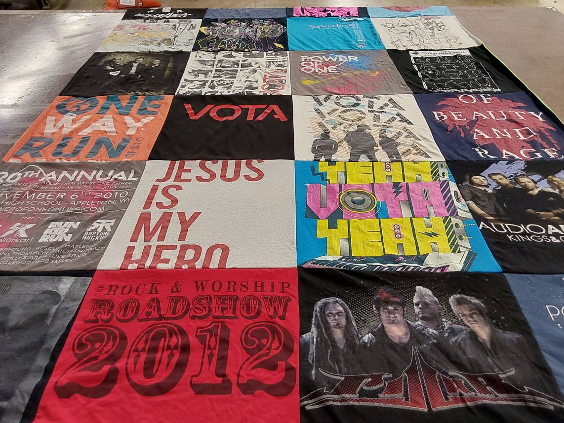 T-shirt quilt from appleton high school by Autumn from NE