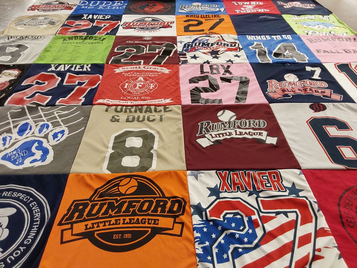 T-shirt quilt featuring rumford little league by Wendy from RI