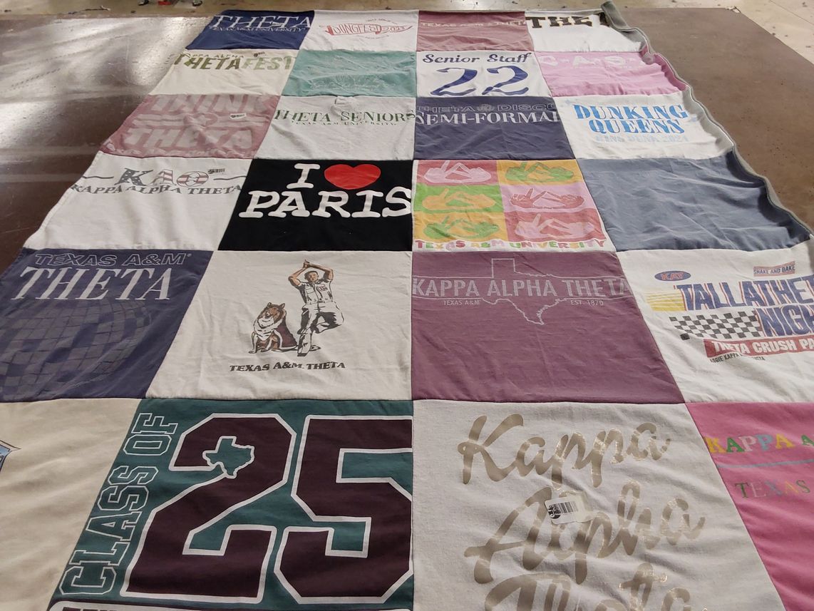 T-shirt quilt from texas a&m university by Emma from TX