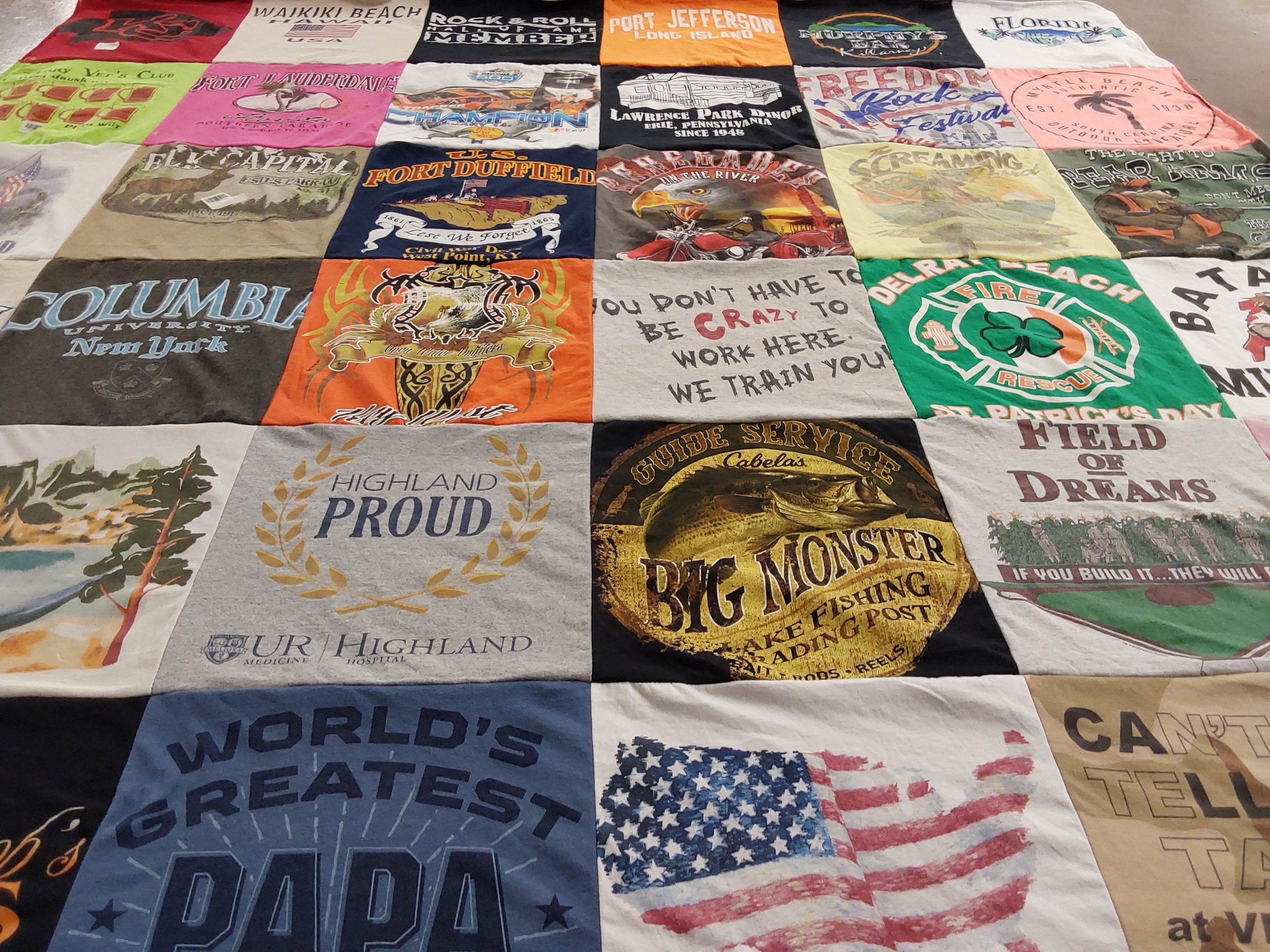 T-shirt quilt from columbia university new york by Deborah from NY