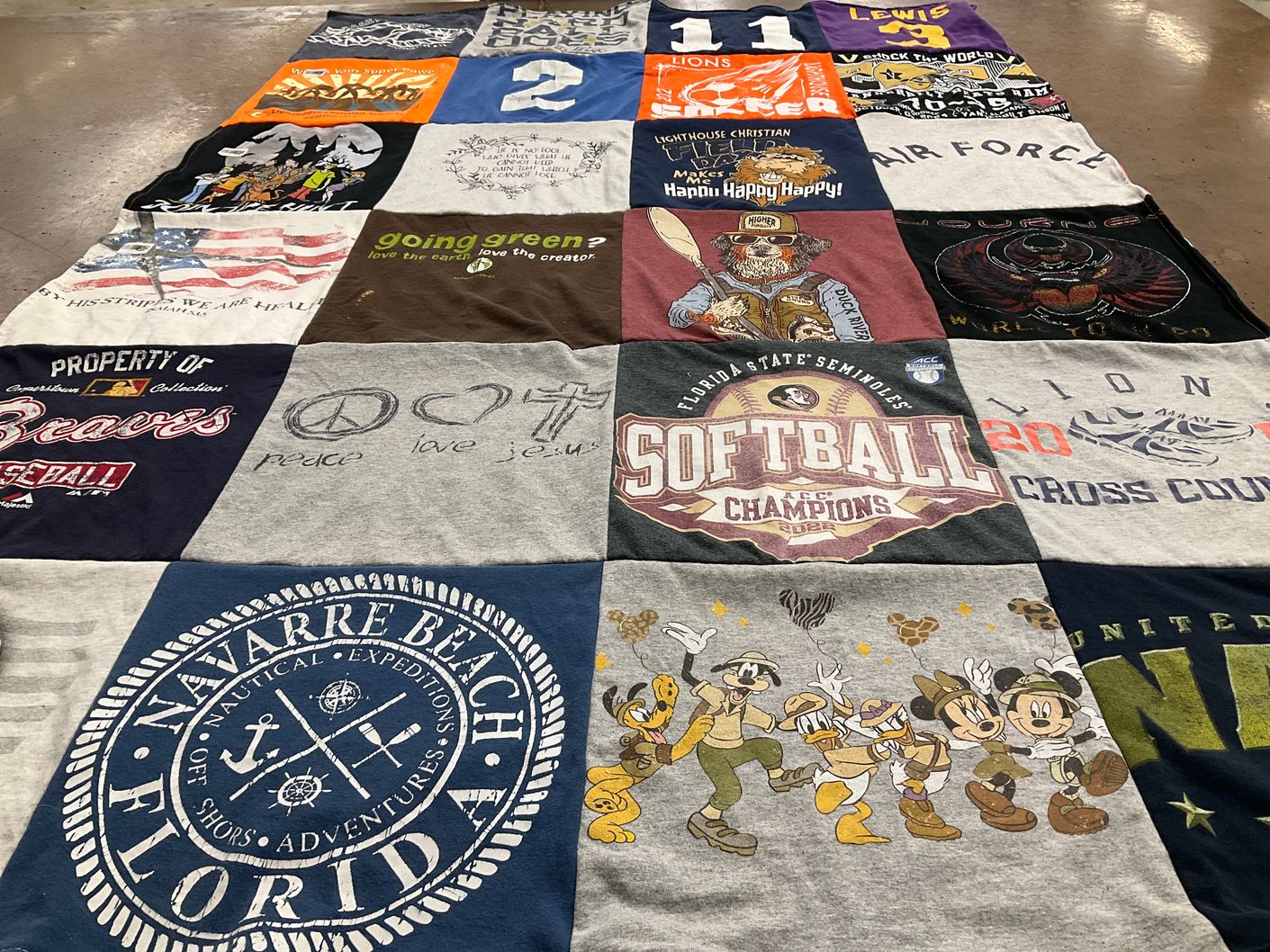 T-shirt quilt featuring florida state seminoles by Melissa from TN