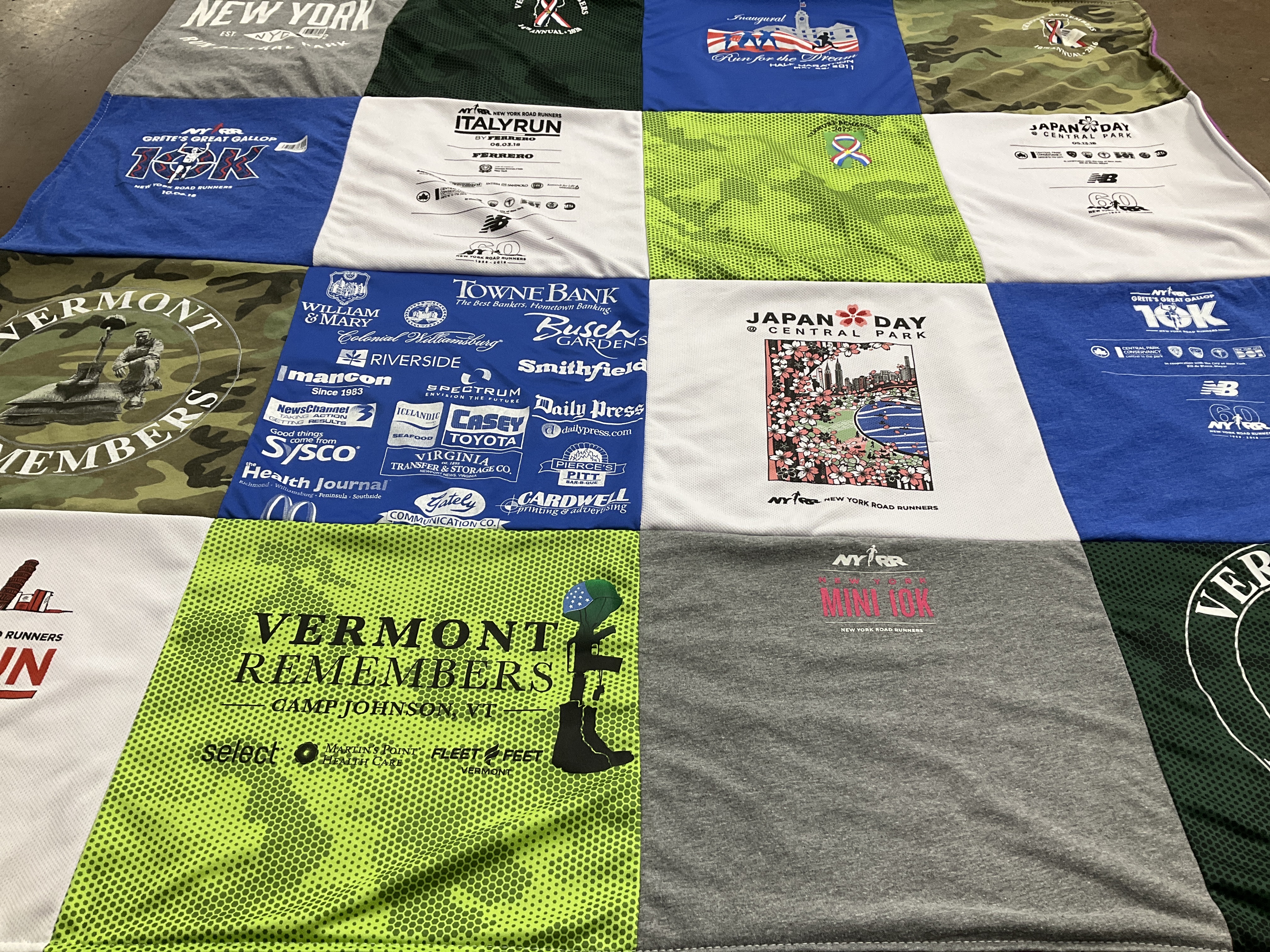 T-shirt quilt from william and mary university by Bob from VT