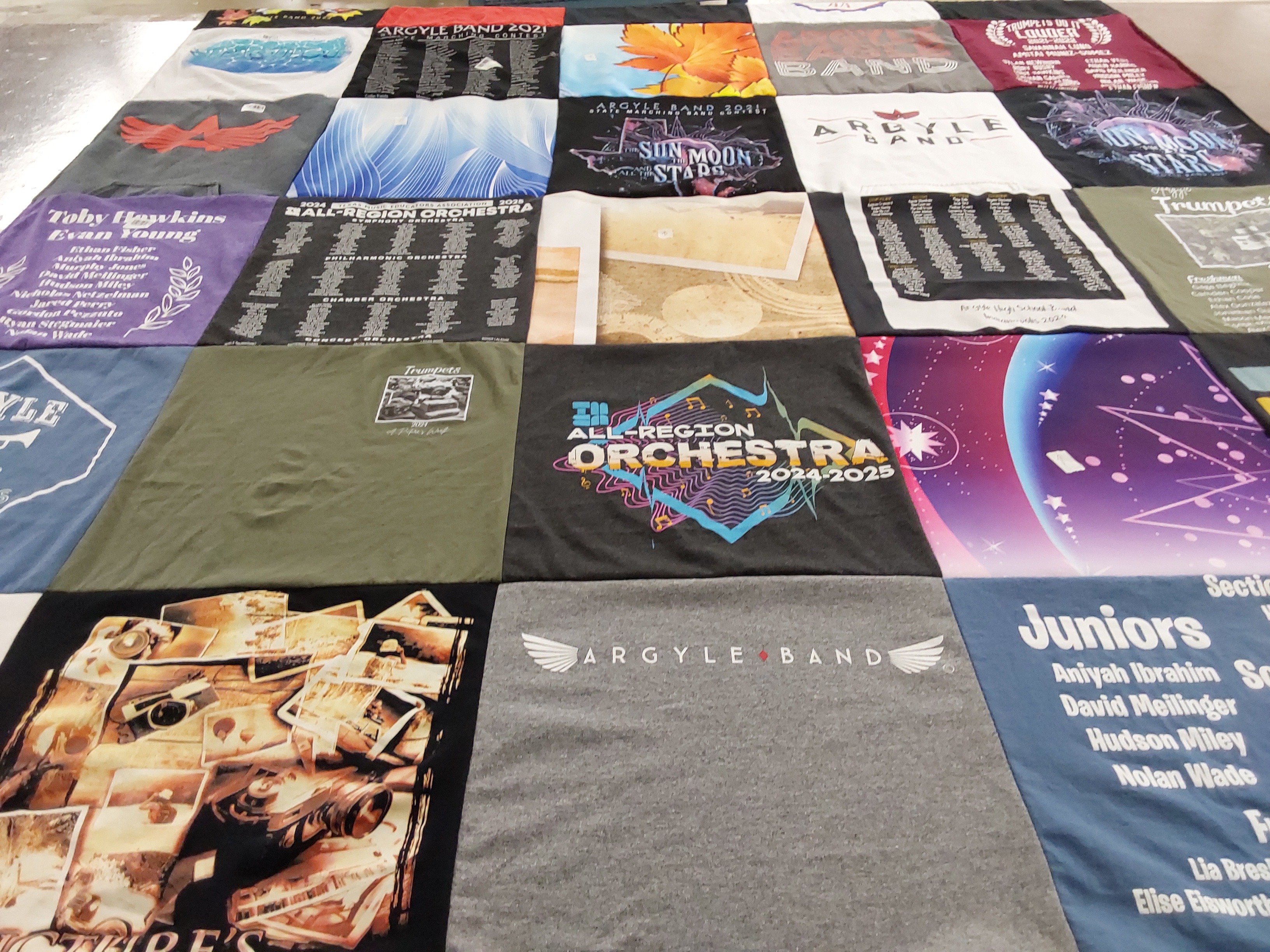 T-shirt quilt from argyle high school by Lesley from TX