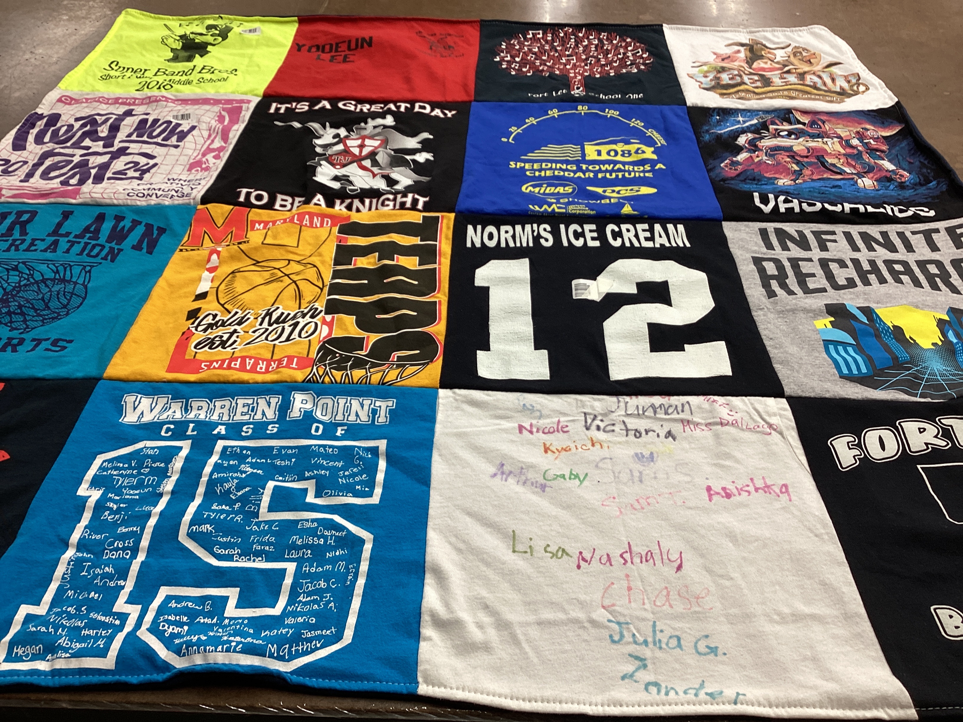 T-shirt quilt featuring maryland terrapins by Yooeun from MD