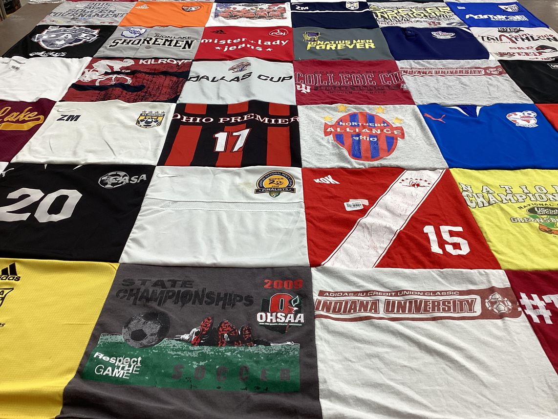 T-shirt quilt from indiana university by Trish from OH
