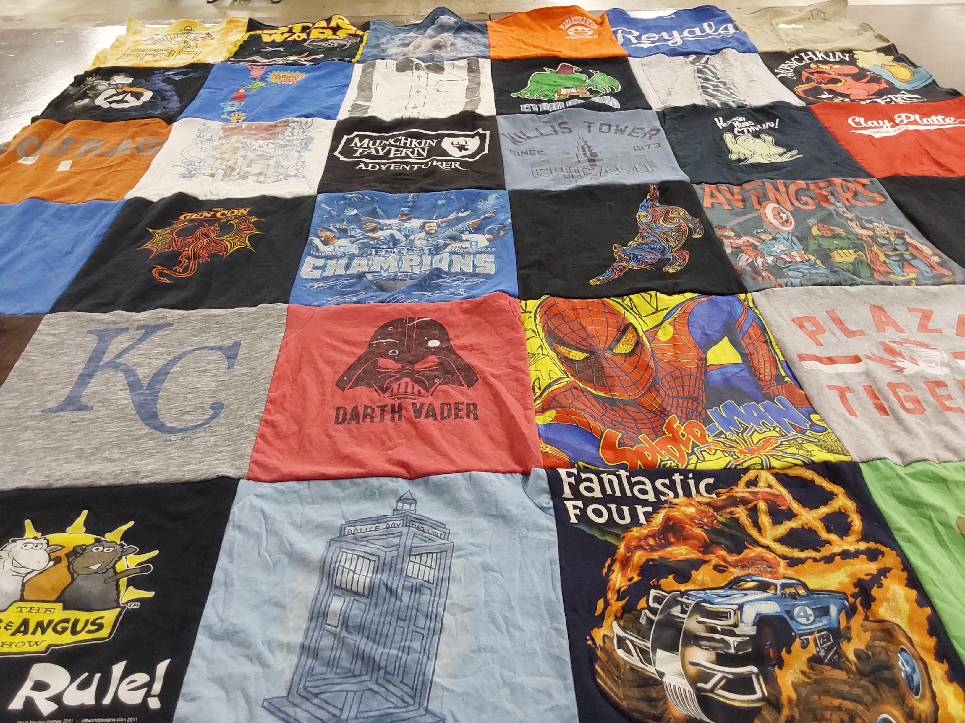 T-shirt quilt featuring royals by Julie from MO