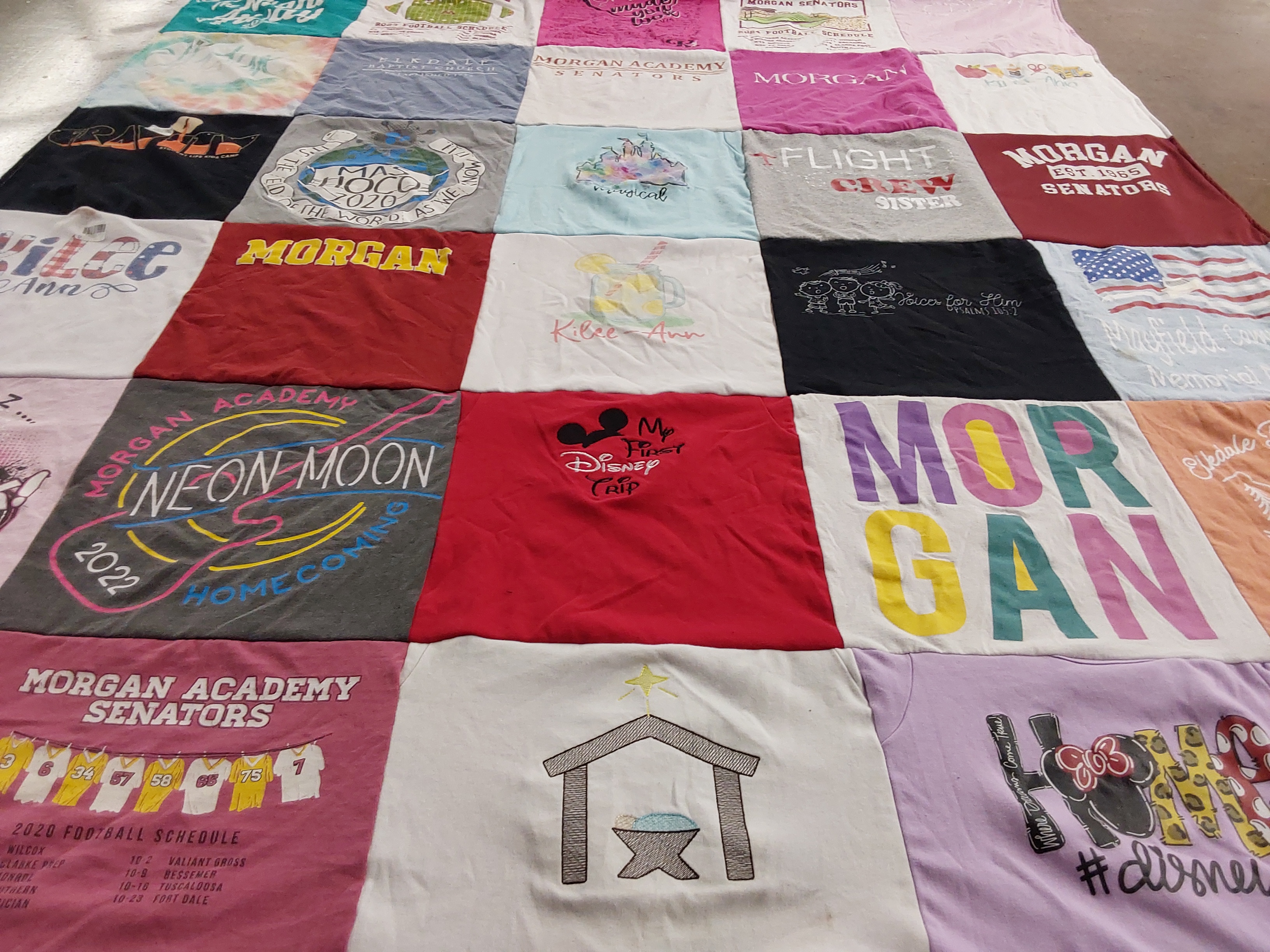 T-shirt quilt featuring morgan academy senators by Tracy from AL