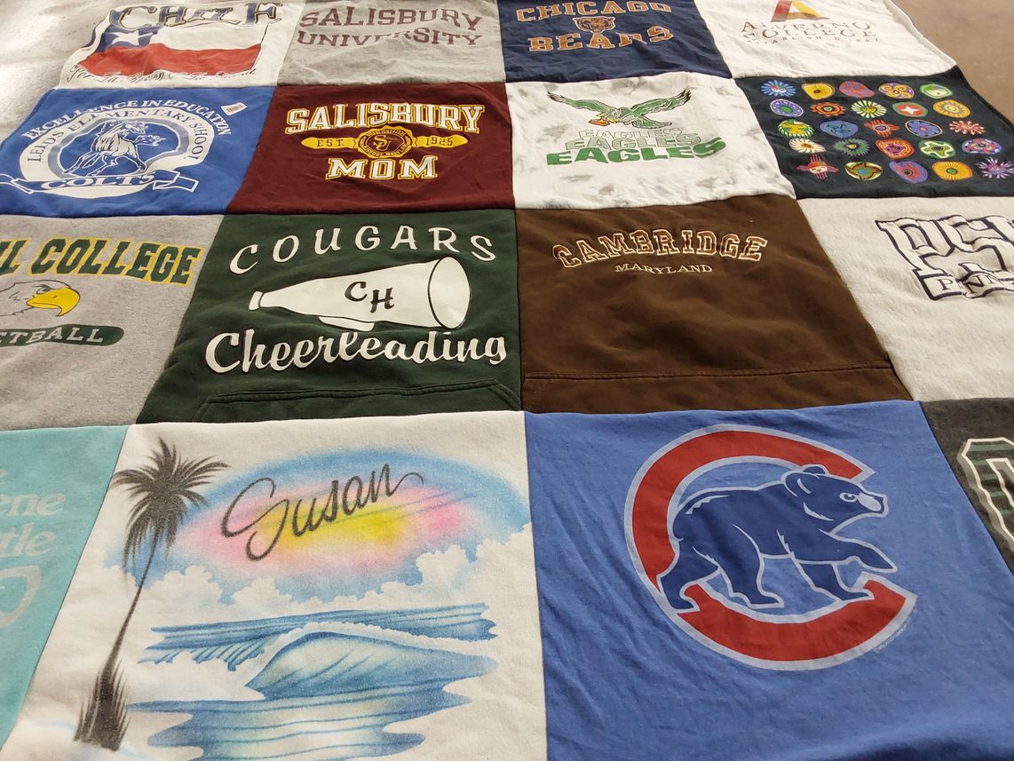 T-shirt quilt featuring chicago bears by Susan from MD