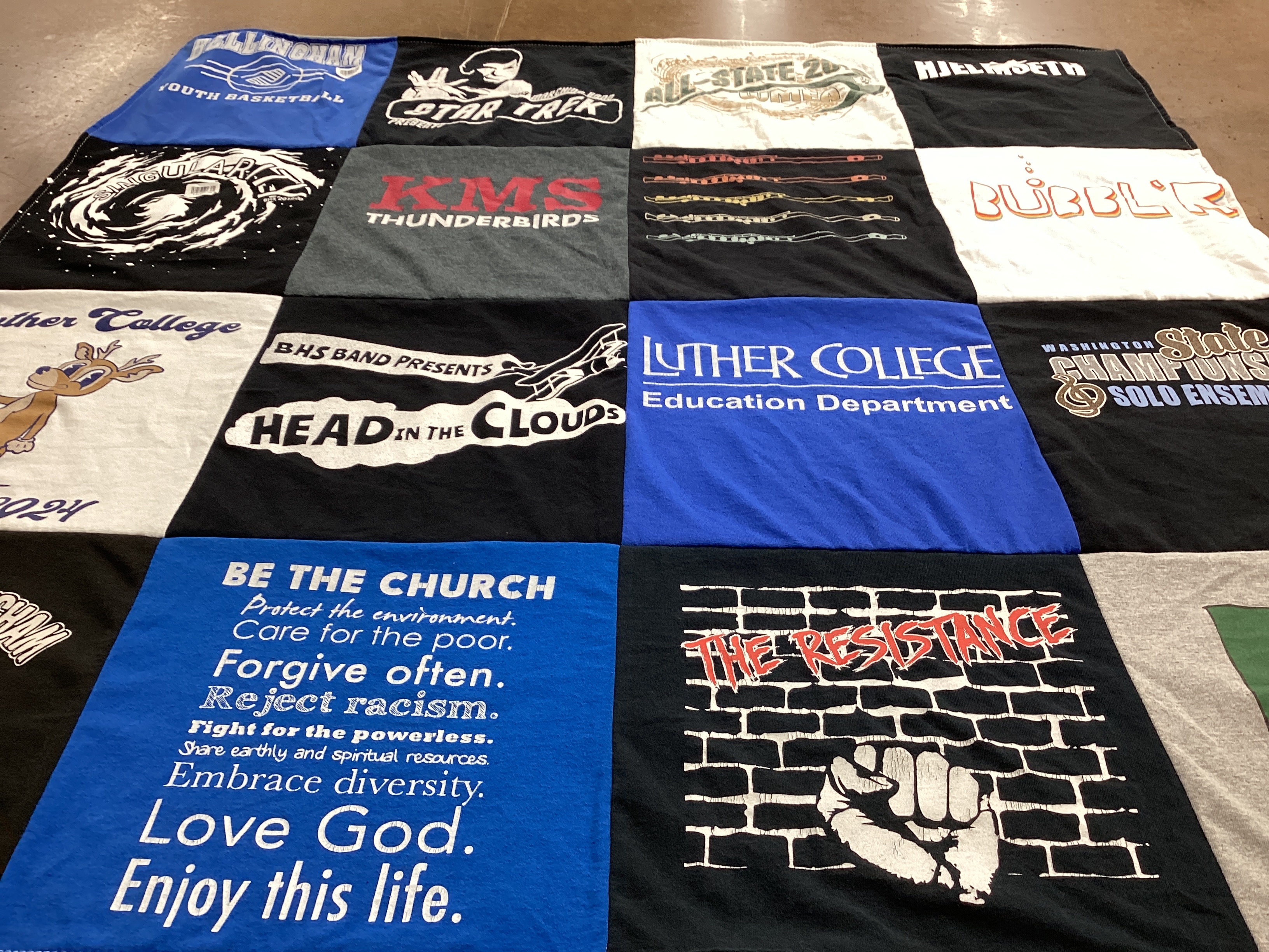 T-shirt quilt featuring all state by Leigh from WA