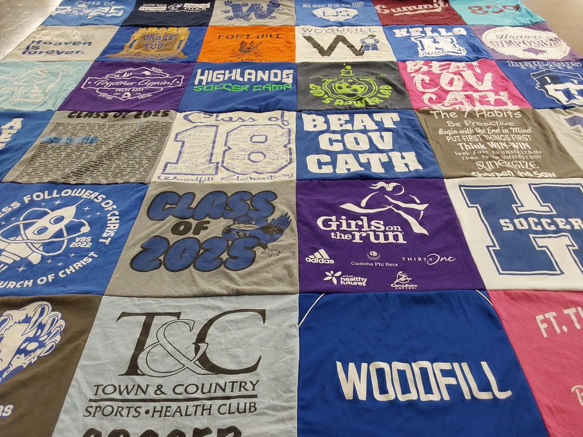 T-shirt quilt featuring woodfill soccer team by Laura from KY