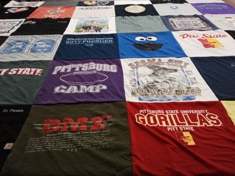 T-shirt quilt featuring pittsburg state university gorillas by Ketan from TX