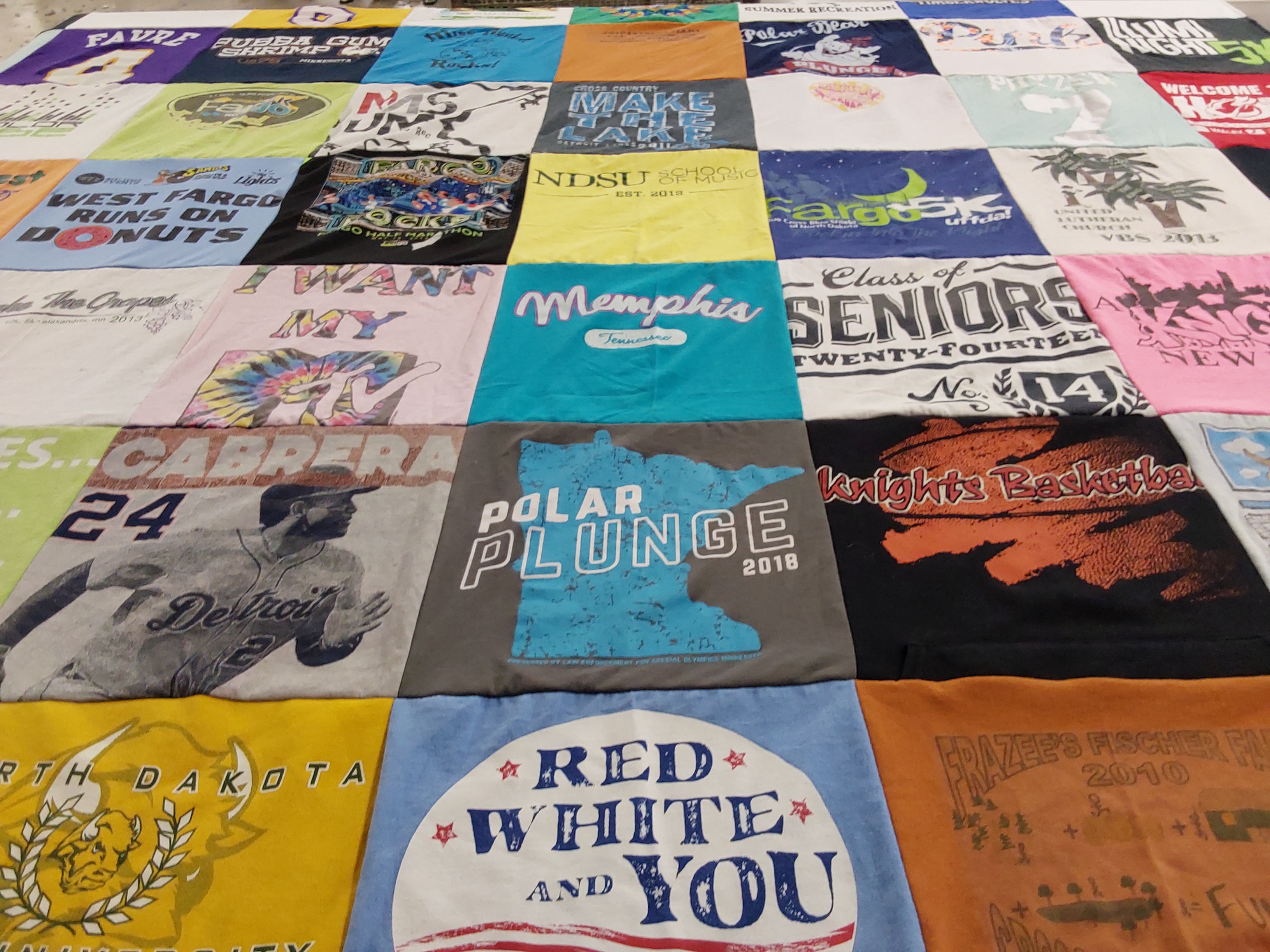 T-shirt quilt featuring knights basketball by Katie from MN