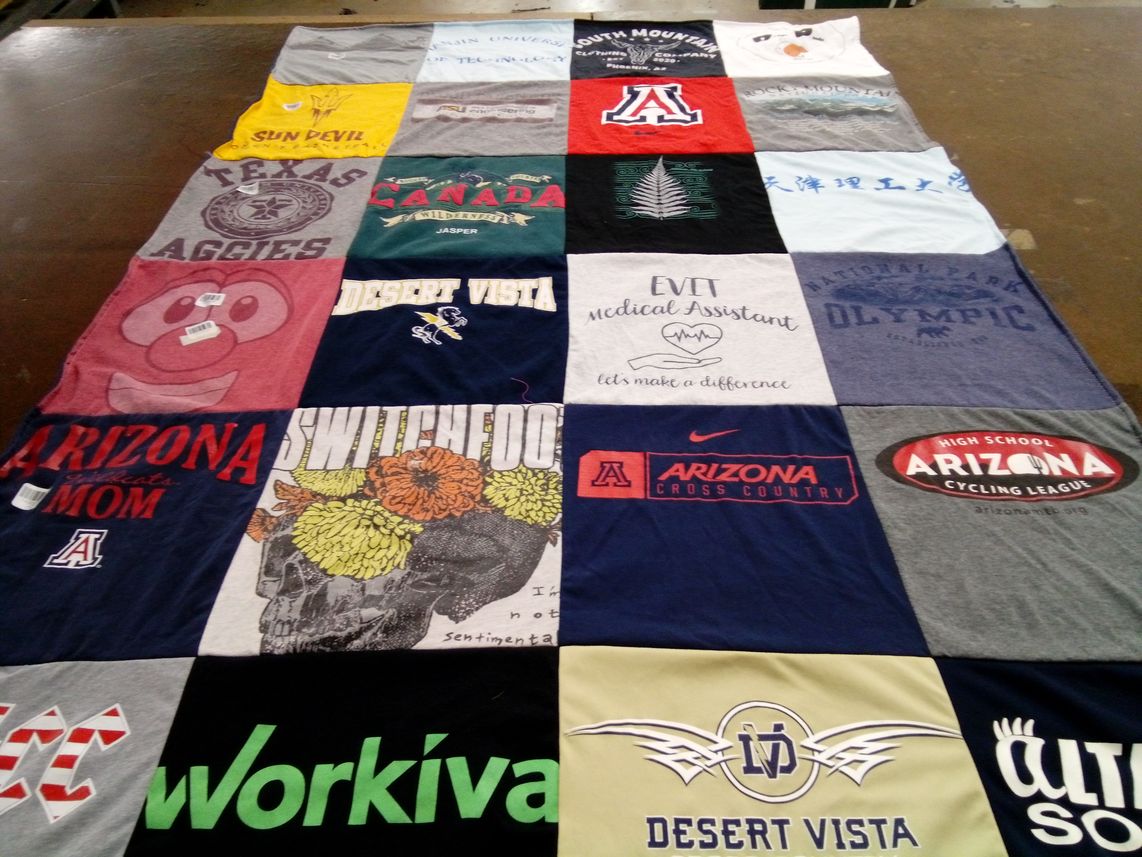 T-shirt quilt featuring arizona cross country, desert vista high school by Thomas from AZ