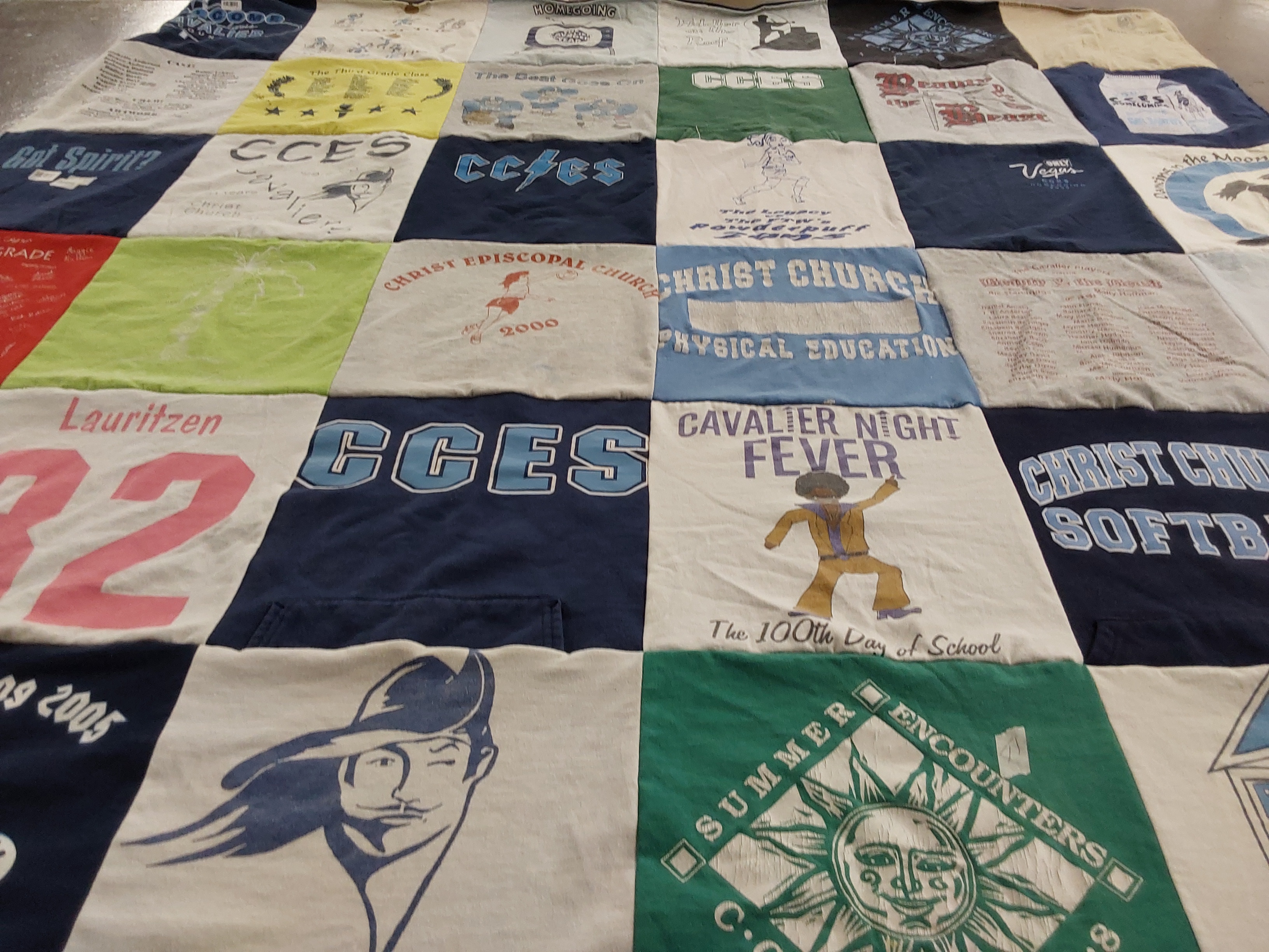 T-shirt quilt from christ church episcopal school by Megan from SC