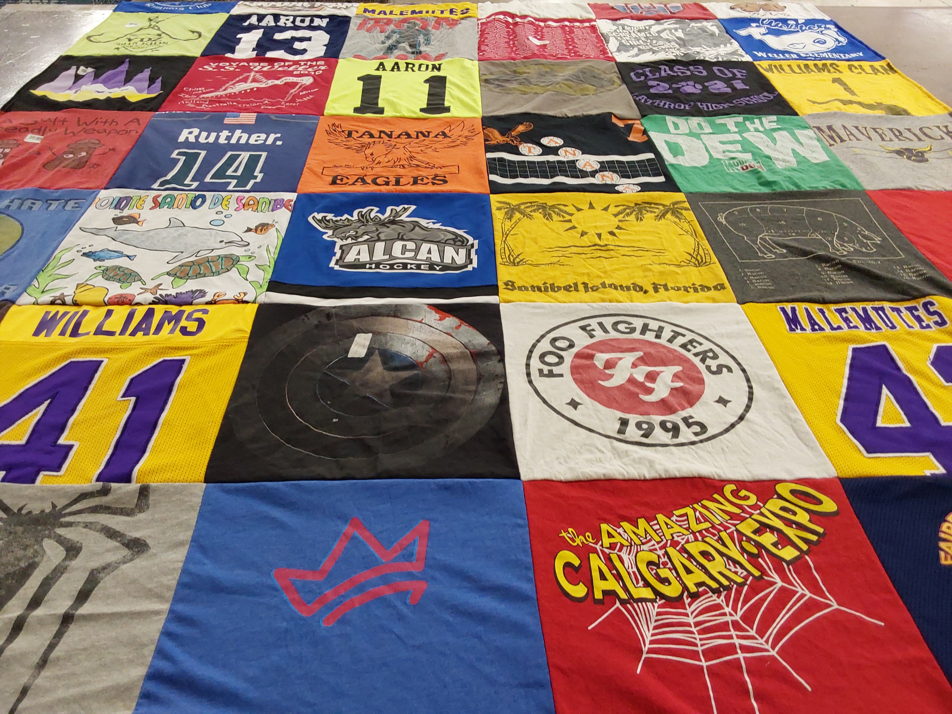 T-shirt quilt featuring unknown by Becky from FL
