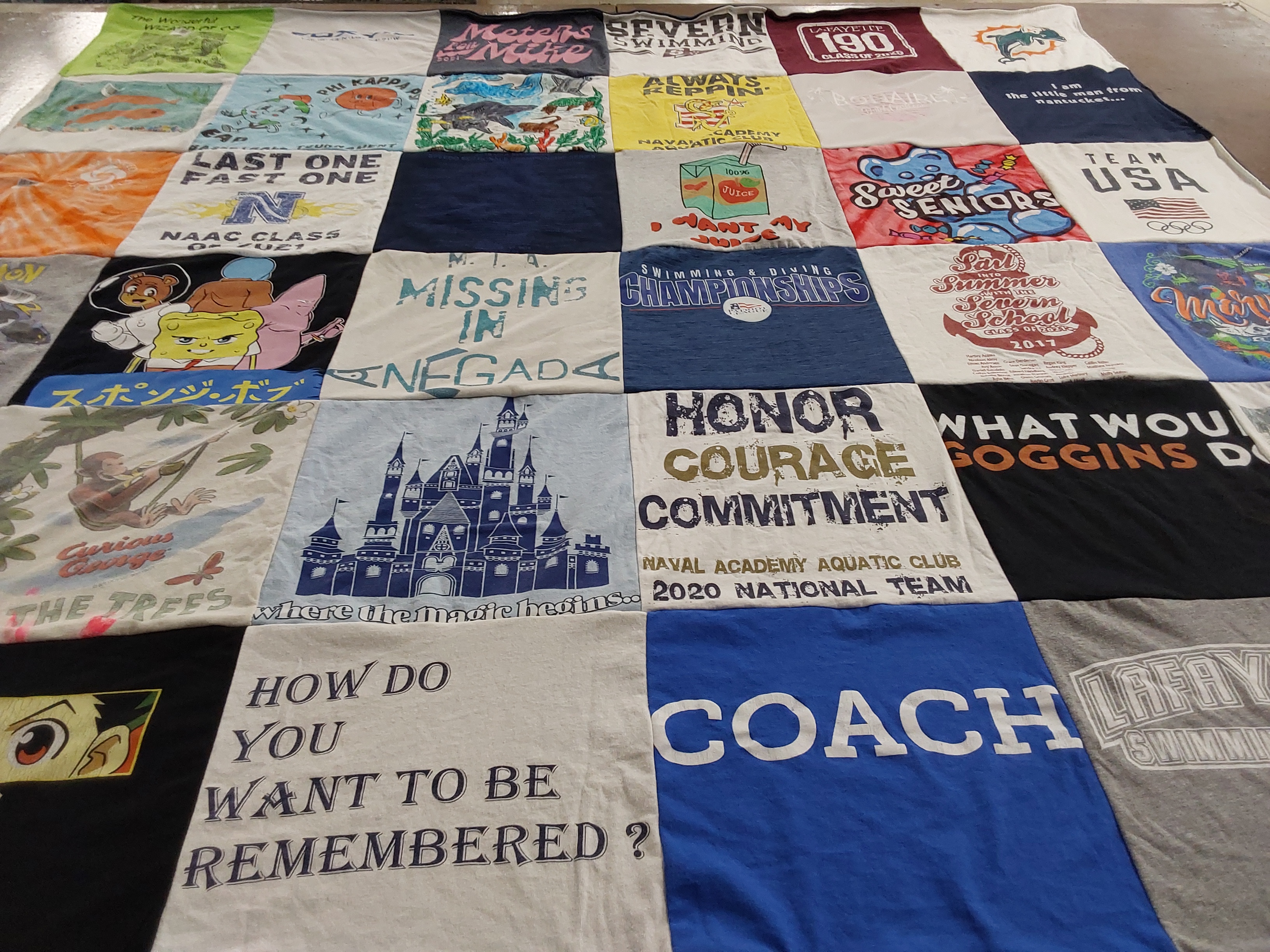 T-shirt quilt featuring team usa by Lisa from MD