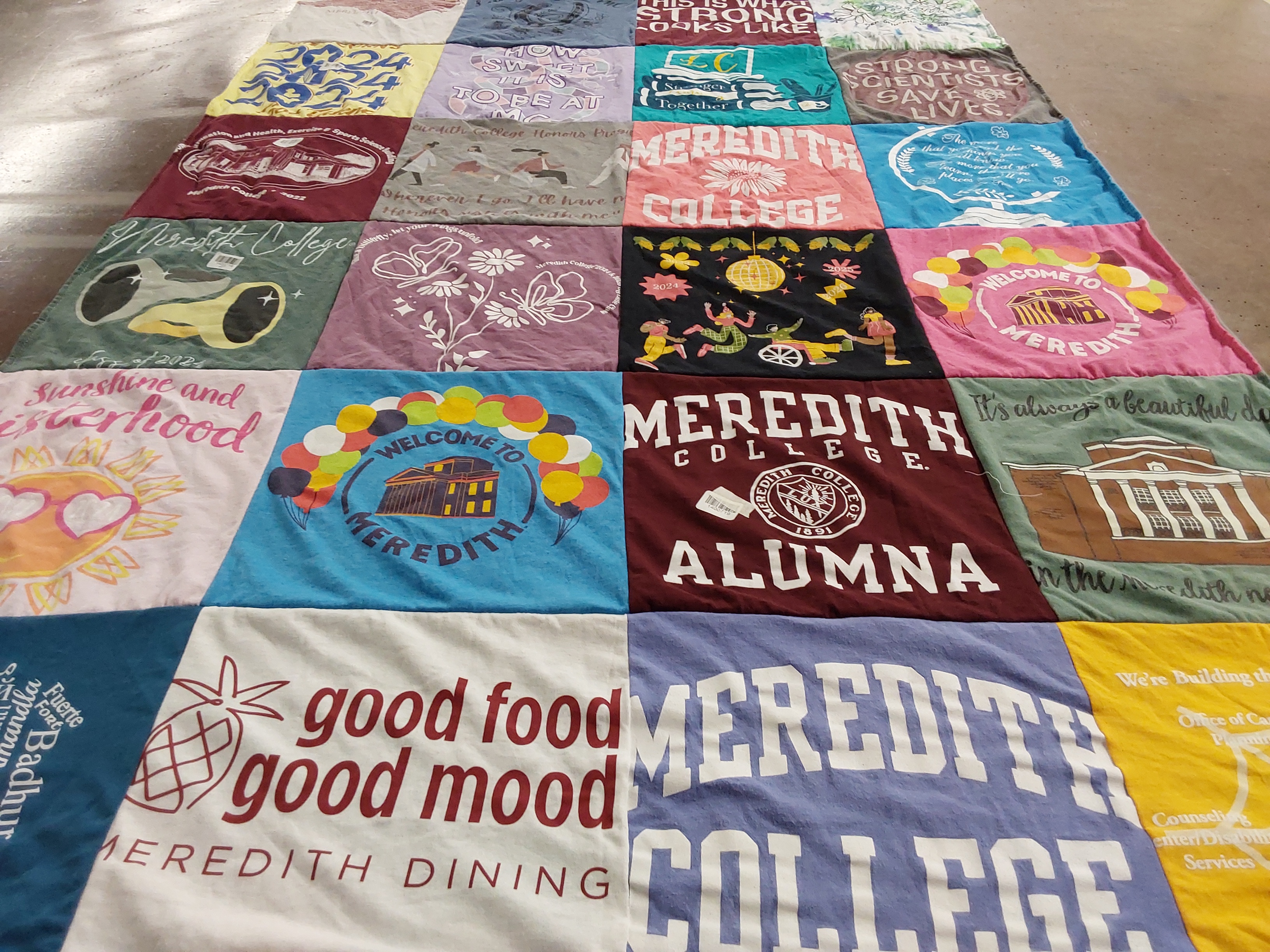 T-shirt quilt from meredith college by Jennifer from NC