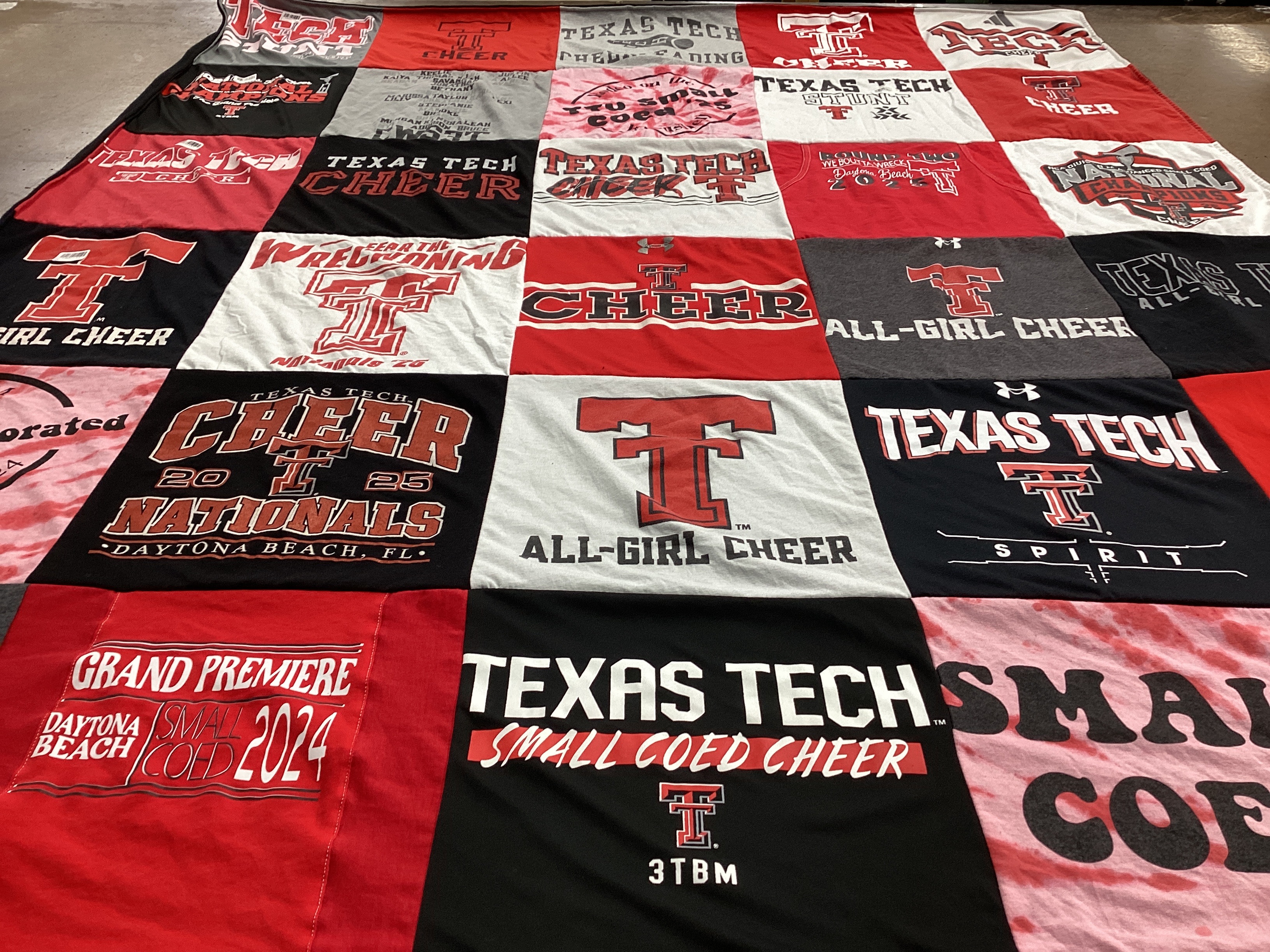 T-shirt quilt from texas tech university by Allee from TX