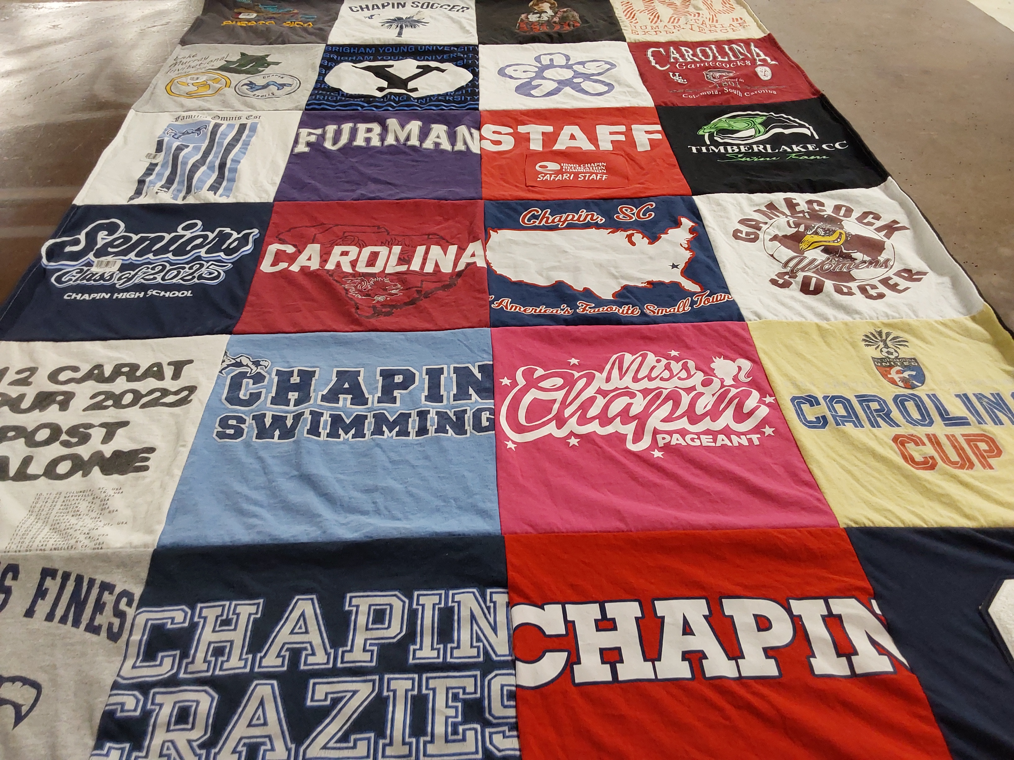 T-shirt quilt featuring carolina gamecocks by Jennifer from SC