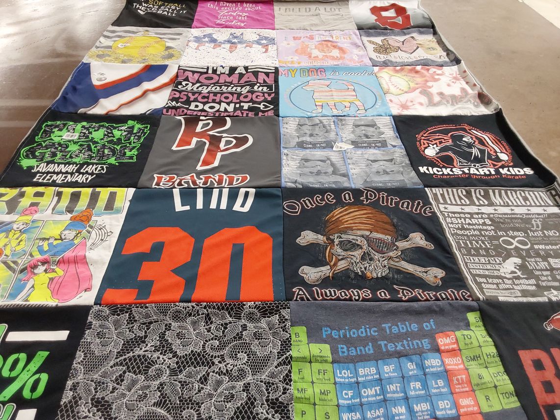 T-shirt quilt from savannah lakes elementary by Rodney from TX