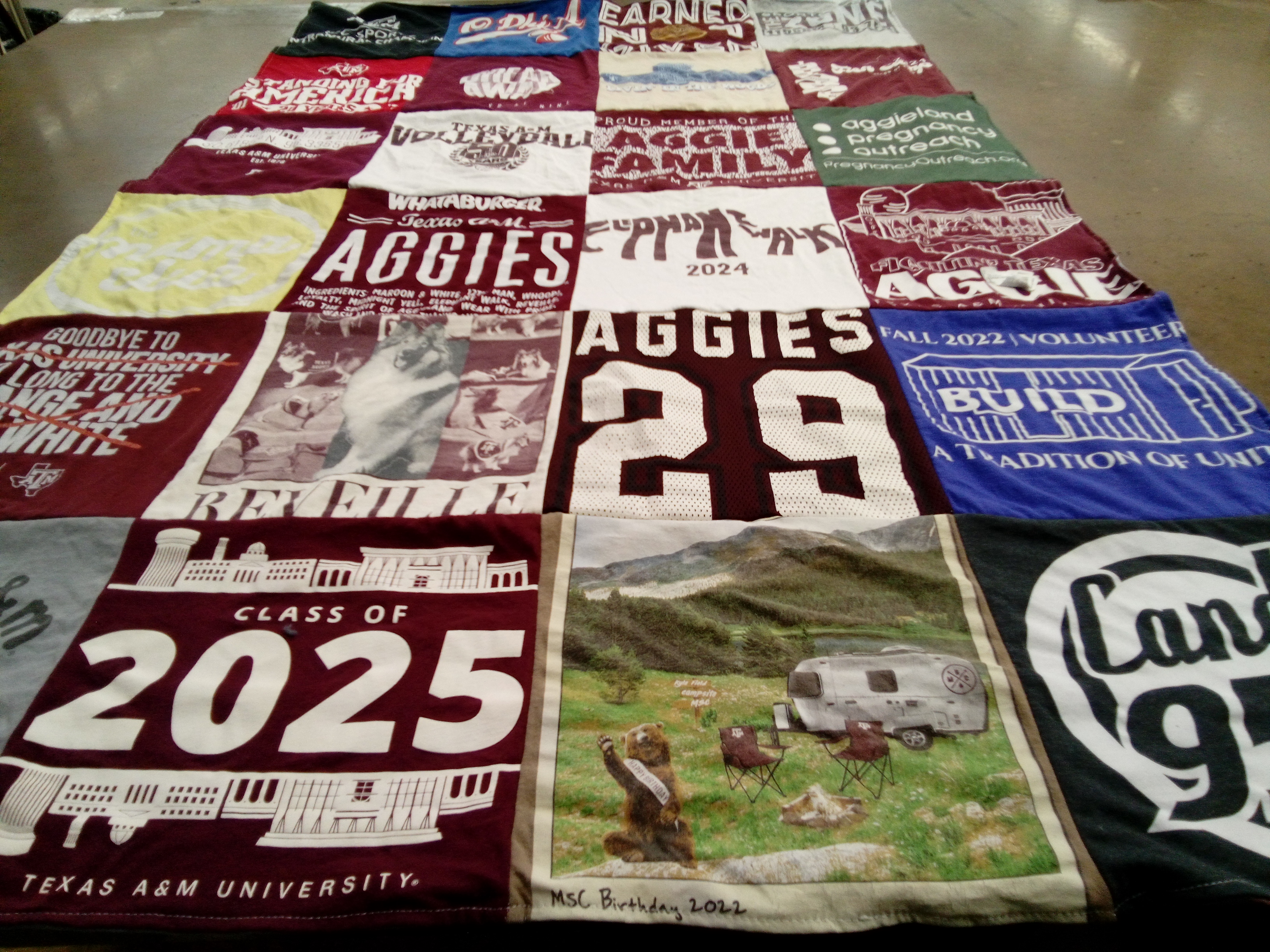 T-shirt quilt featuring archers basketball by Jackie from TX
